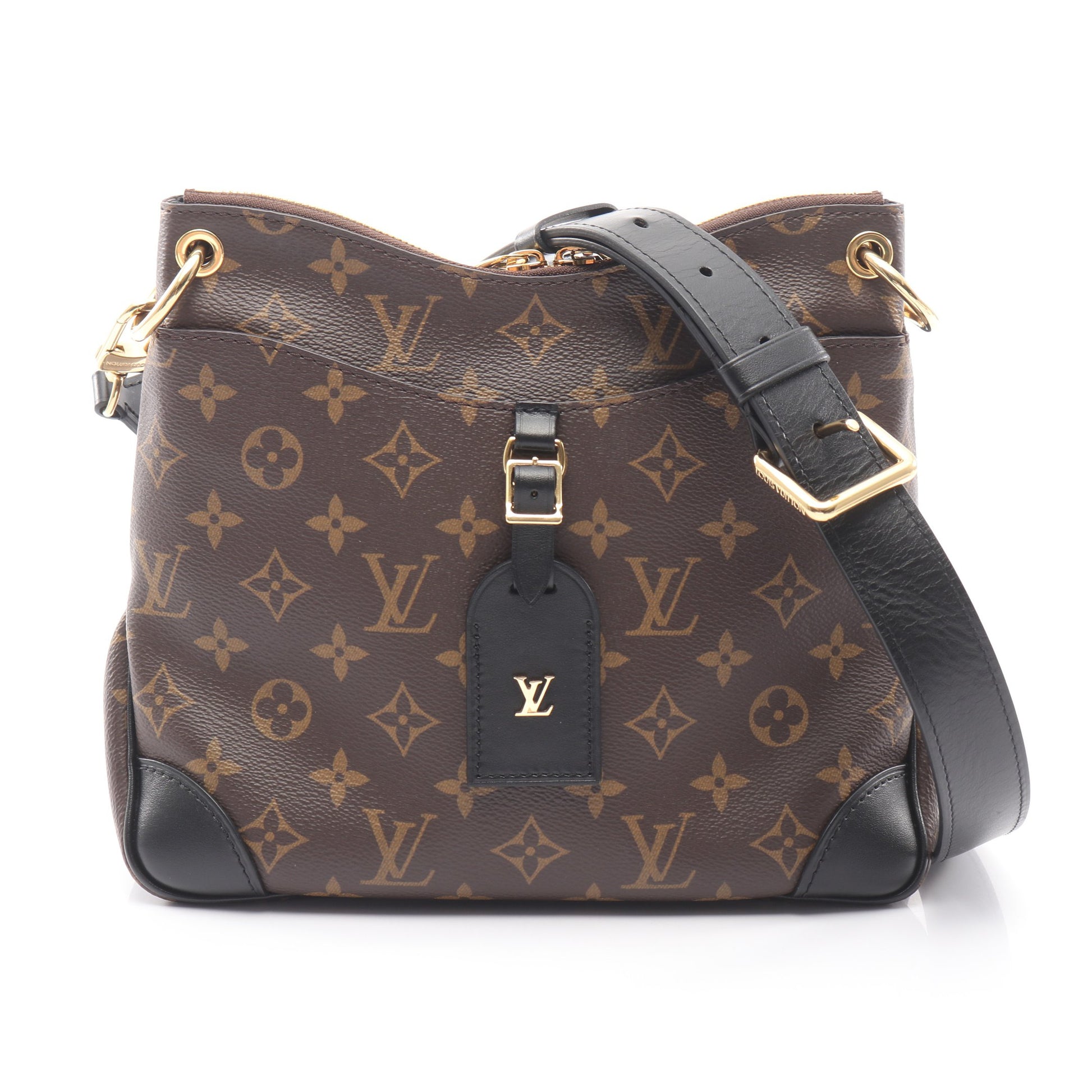 オデオン NM PM モノグラム ノワール ショルダーバッグ PVC レザー ブラウン ブラック ルイヴィトン バッグ LOUIS VUITTON