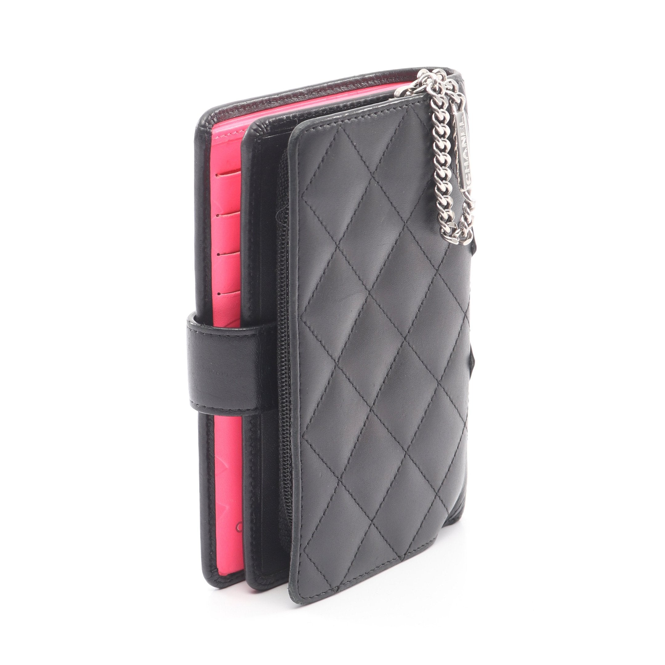 CHANEL シャネル カンボンライン二つ折財布 A26720 二つ折り財布
 ラムスキン ブラウン レディース【中古】【473】 シャネル スーパーコピー カンボンライン 二つ折財布 ブラック
