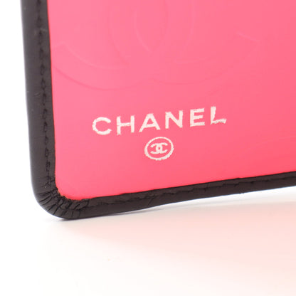 カンボンライン 二つ折り長財布 レザー エナメルレザー ブラック シルバー金具 シャネル 財布・小物 CHANEL
