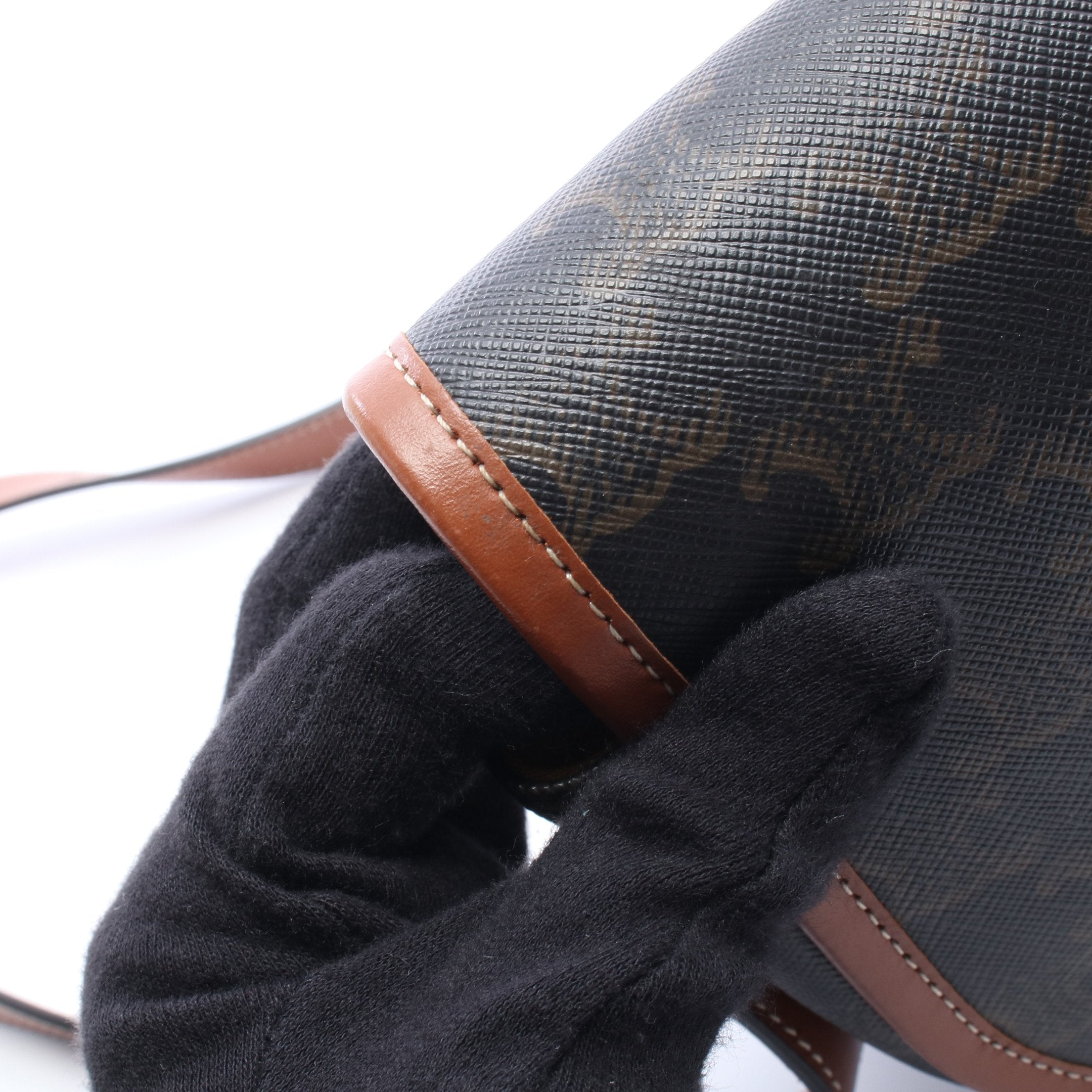 セリーヌ CELINE フォルコ ミディアムバッグ トリオンフ ショルダーバッグ バッグ PVCコーティングキャンバス レザー レディース ブラック系 / ブラウン系 【中古】 CELINE（セリーヌ） ショルダーバッグ Medium Folco ミディアム