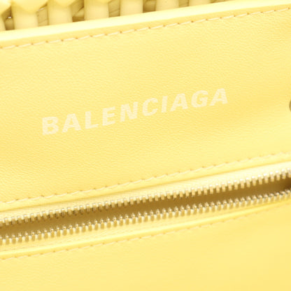 BISTRO XS ビストロ バスケットバッグ 2WAY ハンドバッグ トートバッグ エナメル ライトイエロー バレンシアガ バッグ BALENCIAGA