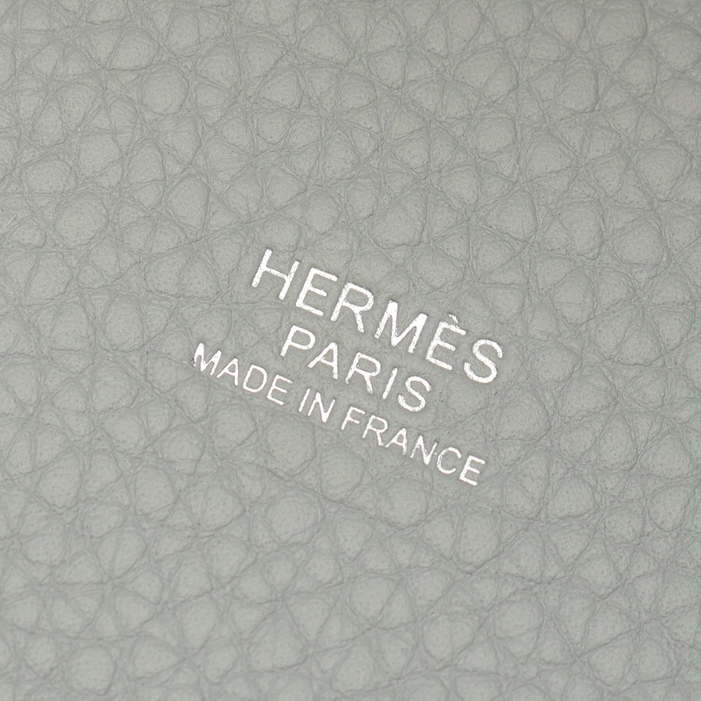 ピコタンロックPM ブルーグラシエ ハンドバッグ トリヨンクレマンス ブルーグレー シルバー金具 K刻印 エルメス バッグ HERMES