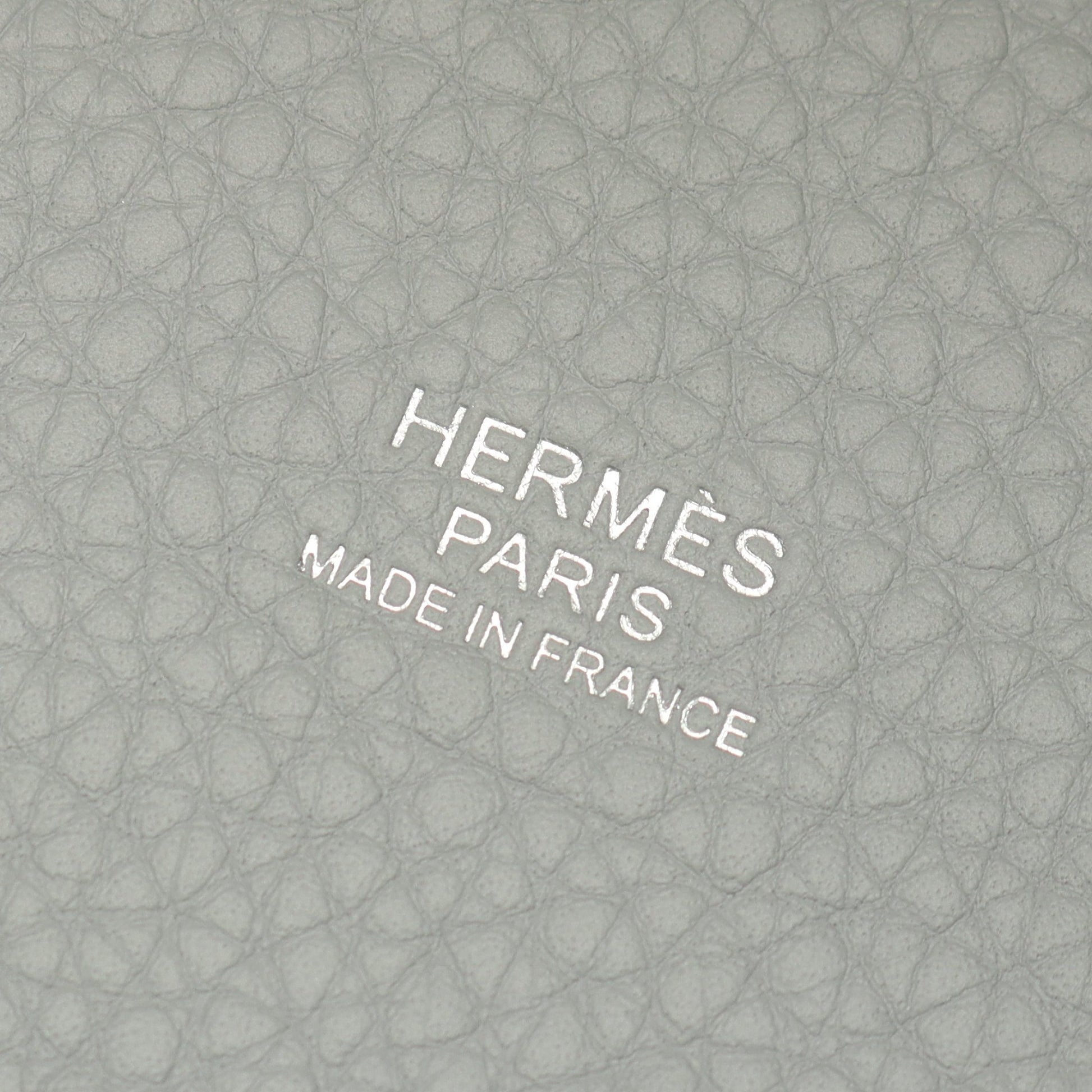 ピコタンロックPM ブルーグラシエ ハンドバッグ トリヨンクレマンス ブルーグレー シルバー金具 K刻印 エルメス バッグ HERMES
