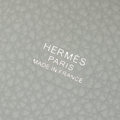 ピコタンロックPM ブルーグラシエ ハンドバッグ トリヨンクレマンス ブルーグレー シルバー金具 K刻印 エルメス バッグ HERMES