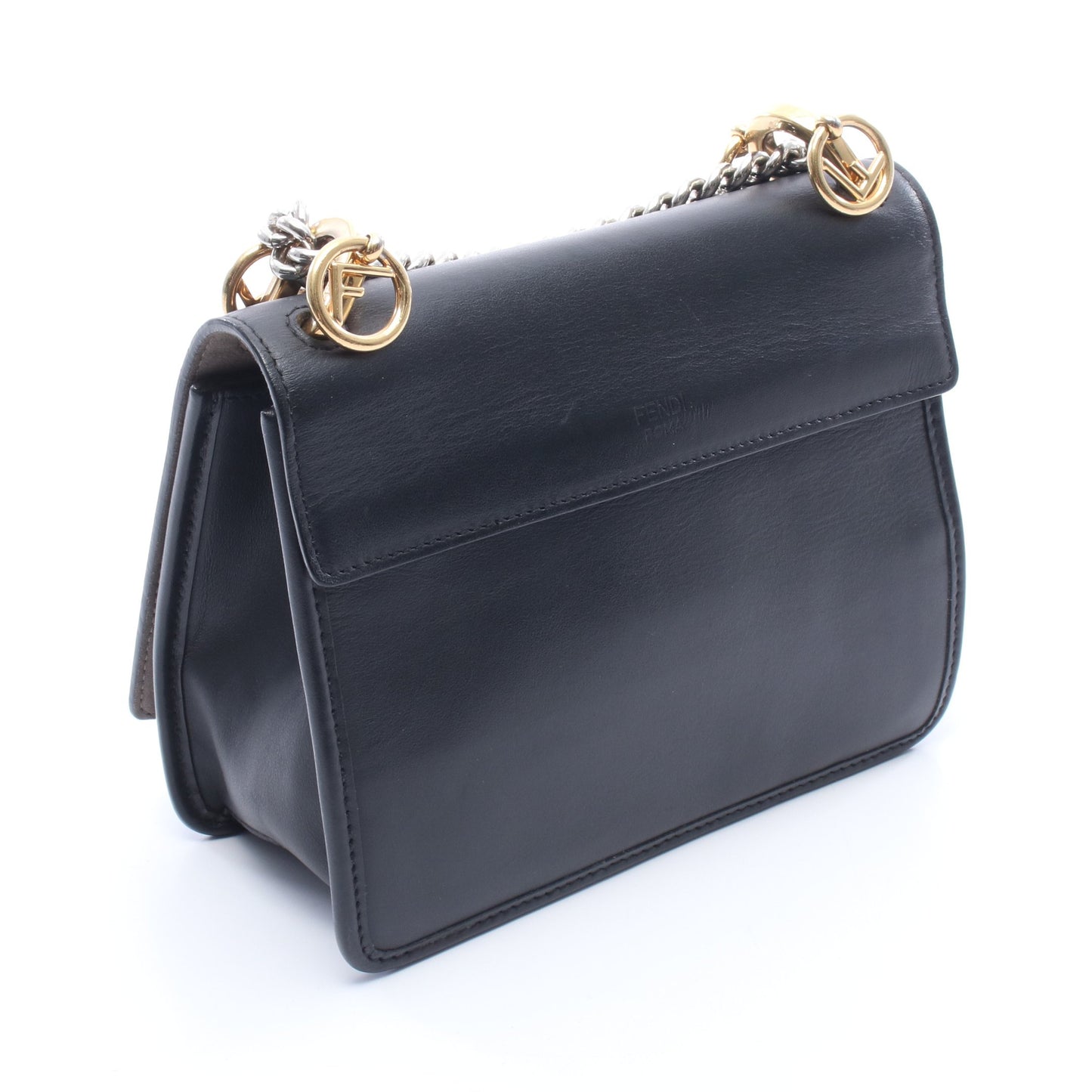 キャナイ エフ チェーンショルダーバッグ レザー ブラック フェンディ バッグ FENDI