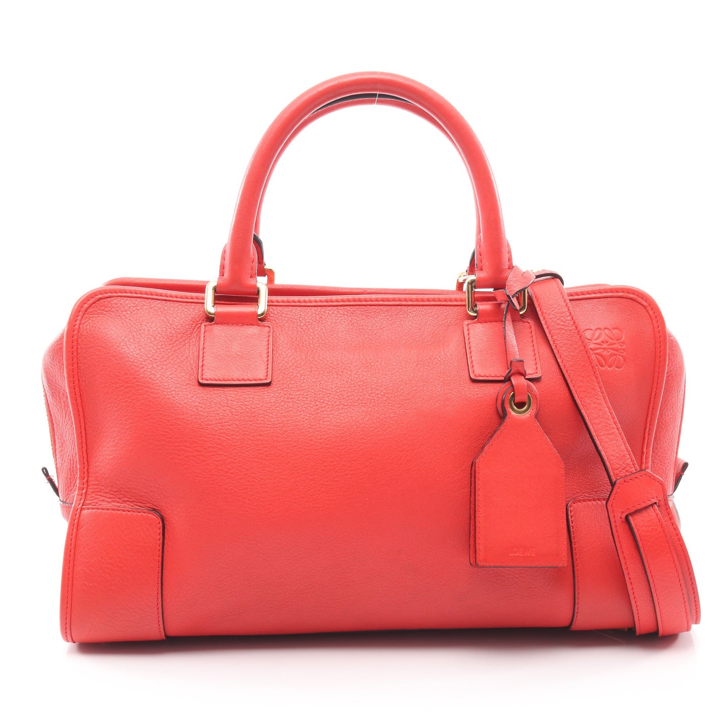 アマソナ36 2WAY ハンドバッグ レザー オレンジレッド ロエベ バッグ LOEWE
