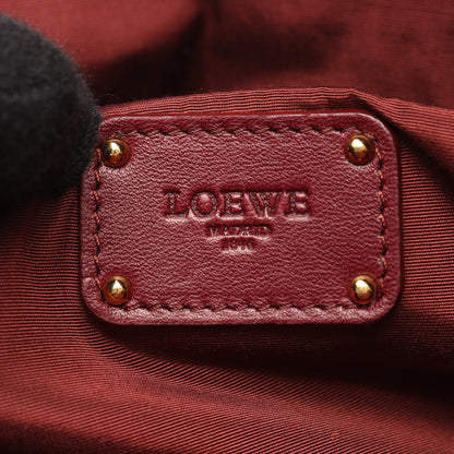 アマソナ36 ハンドバッグ キャンバス レザー グレーベージュ ホワイト ロエベ バッグ LOEWE