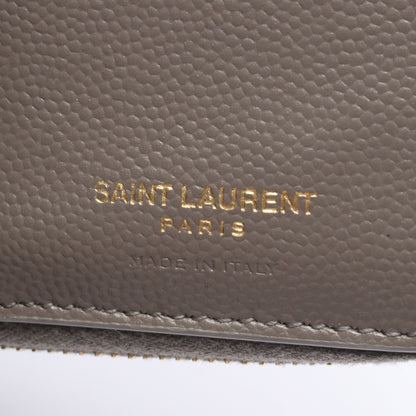 モノグラム 二つ折り財布 レザー グレー サンローランパリ 財布・小物 SAINT LAURENT PARIS