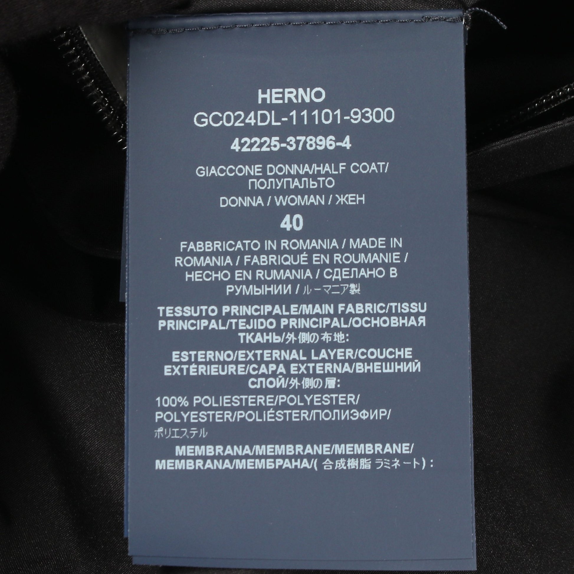 Laminar ラミナー フード付き スプリングコート ブラック ヘルノ アウター HERNO