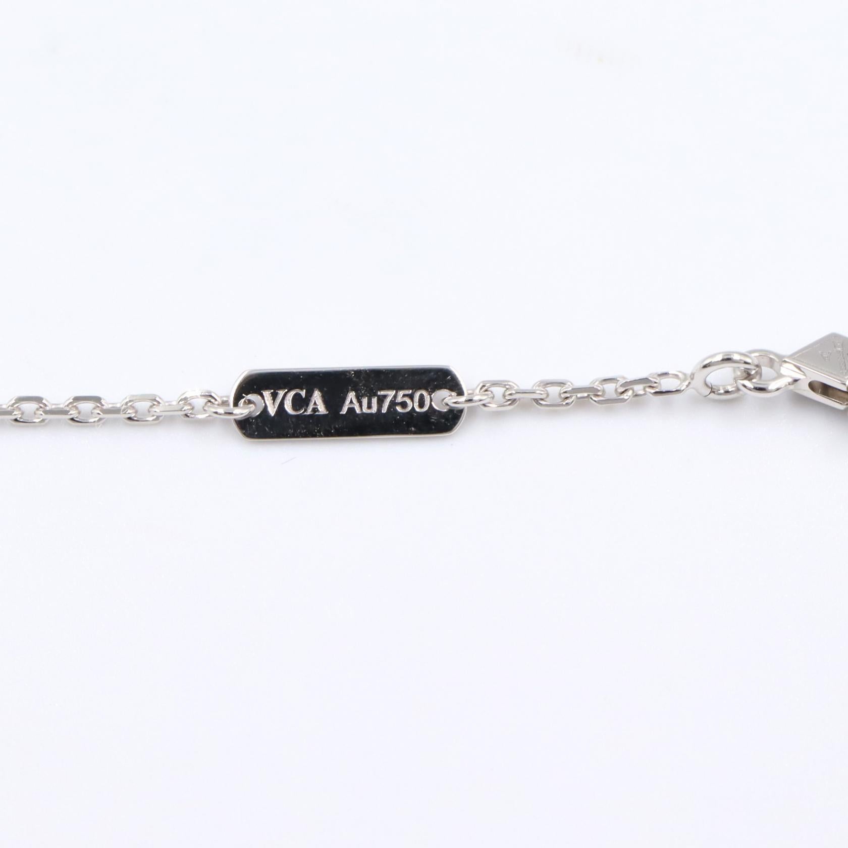 ヴィンテージアルハンブラ ギヨシェ 1PD ネックレス ネックレス K18WG ダイヤモンド ホワイトゴールド クリア ヴァンクリーフアンドアーペル アクセサリー Van Cleef & Arpels
