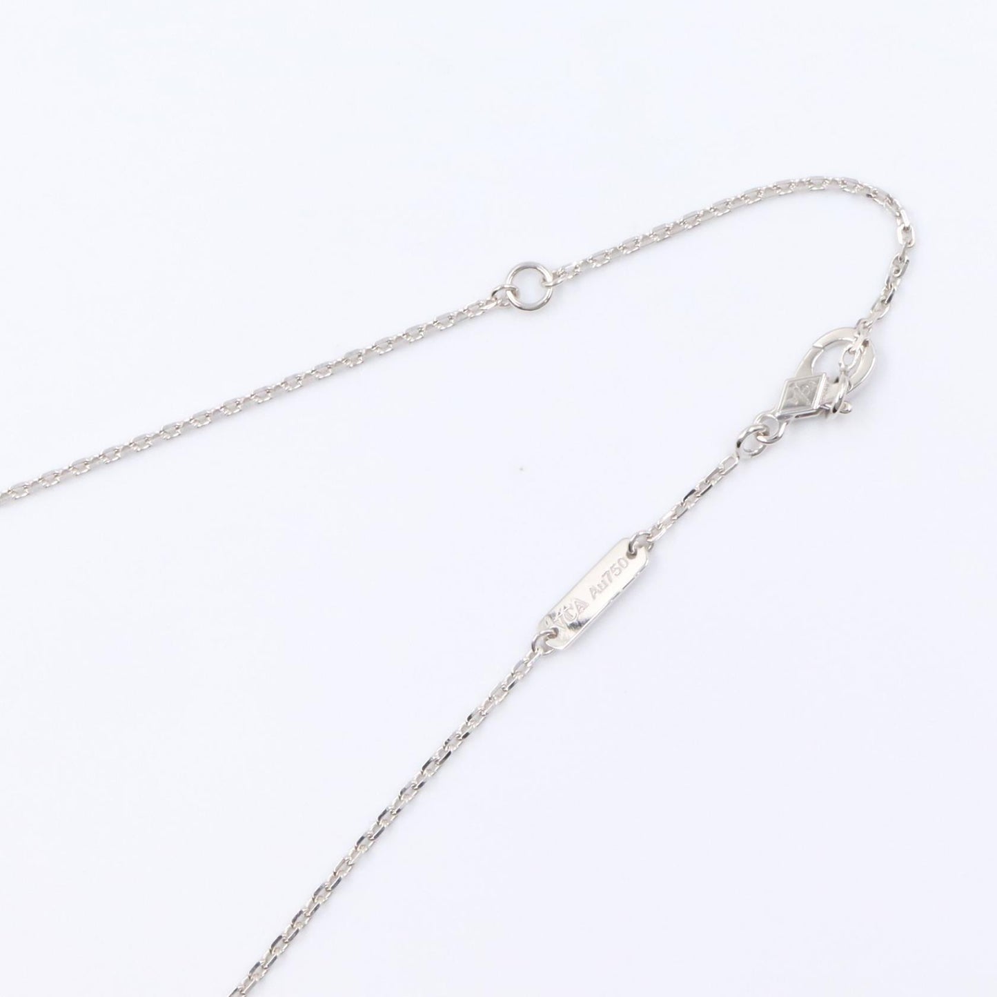 ヴィンテージアルハンブラ ギヨシェ 1PD ネックレス ネックレス K18WG ダイヤモンド ホワイトゴールド クリア ヴァンクリーフアンドアーペル アクセサリー Van Cleef & Arpels