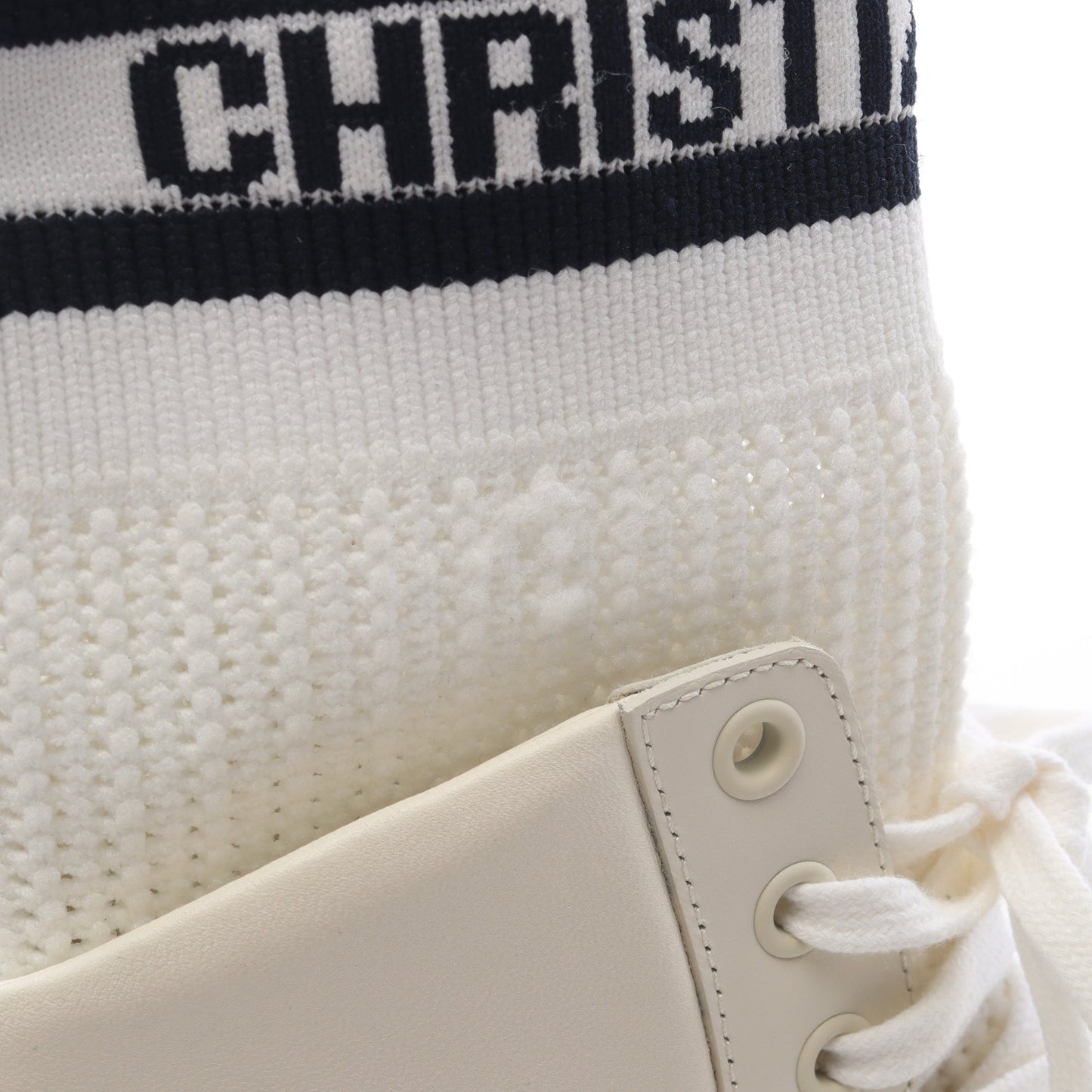 D-ZENITH ソックス ブーツ レザー ファブリック ホワイト ライトベージュ クリスチャンディオール シューズ Christian Dior