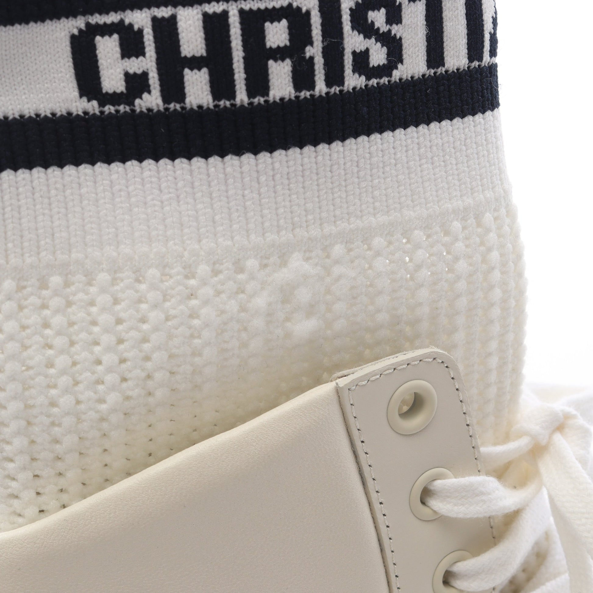 D-ZENITH ソックス ブーツ レザー ファブリック ホワイト ライトベージュ クリスチャンディオール シューズ Christian Dior