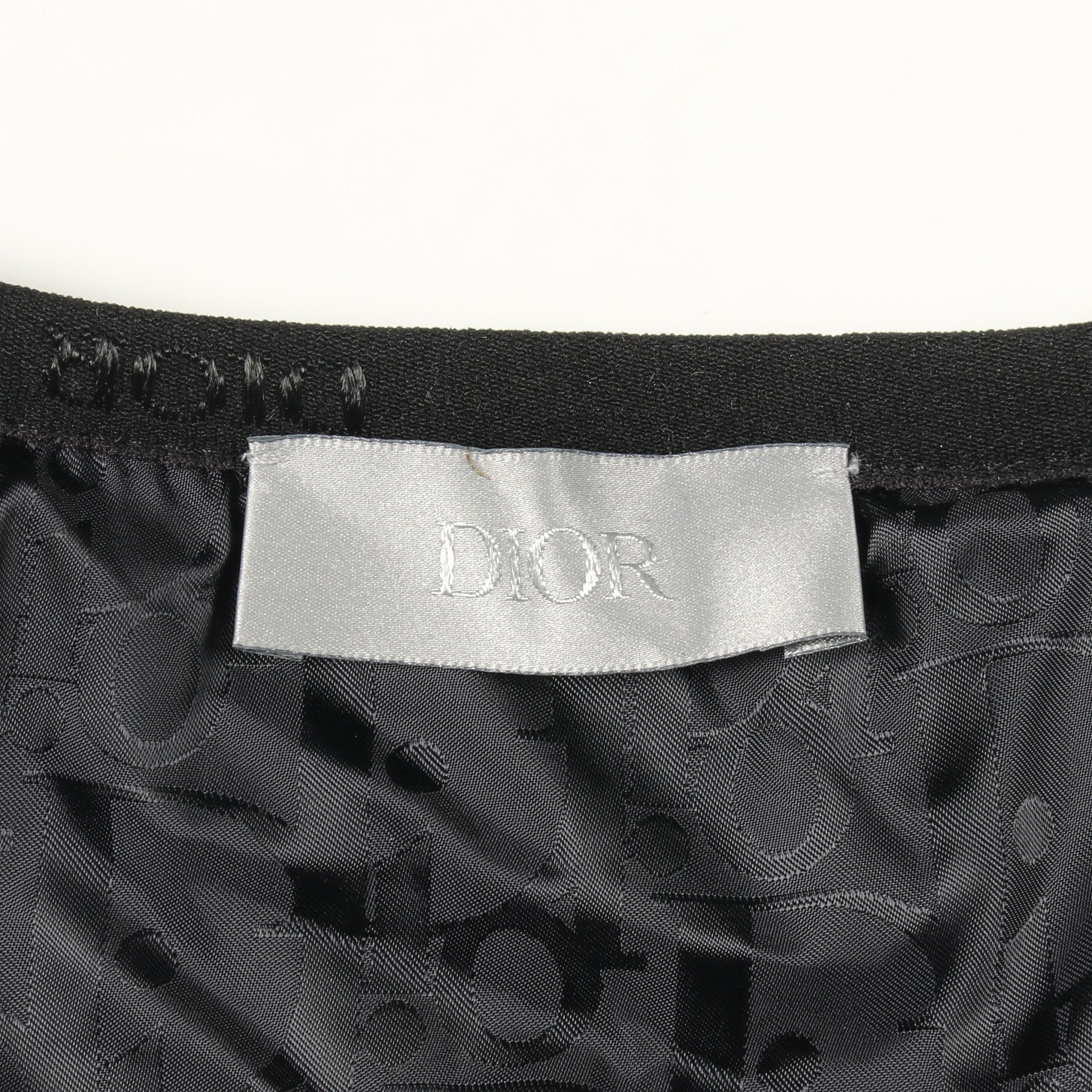 Dior ディオール ノーカラージャケット DIOR × PETER DOIG 中綿入り DIOR × PETER DOIG 中綿入り ノーカラージャケット ウール ブラック