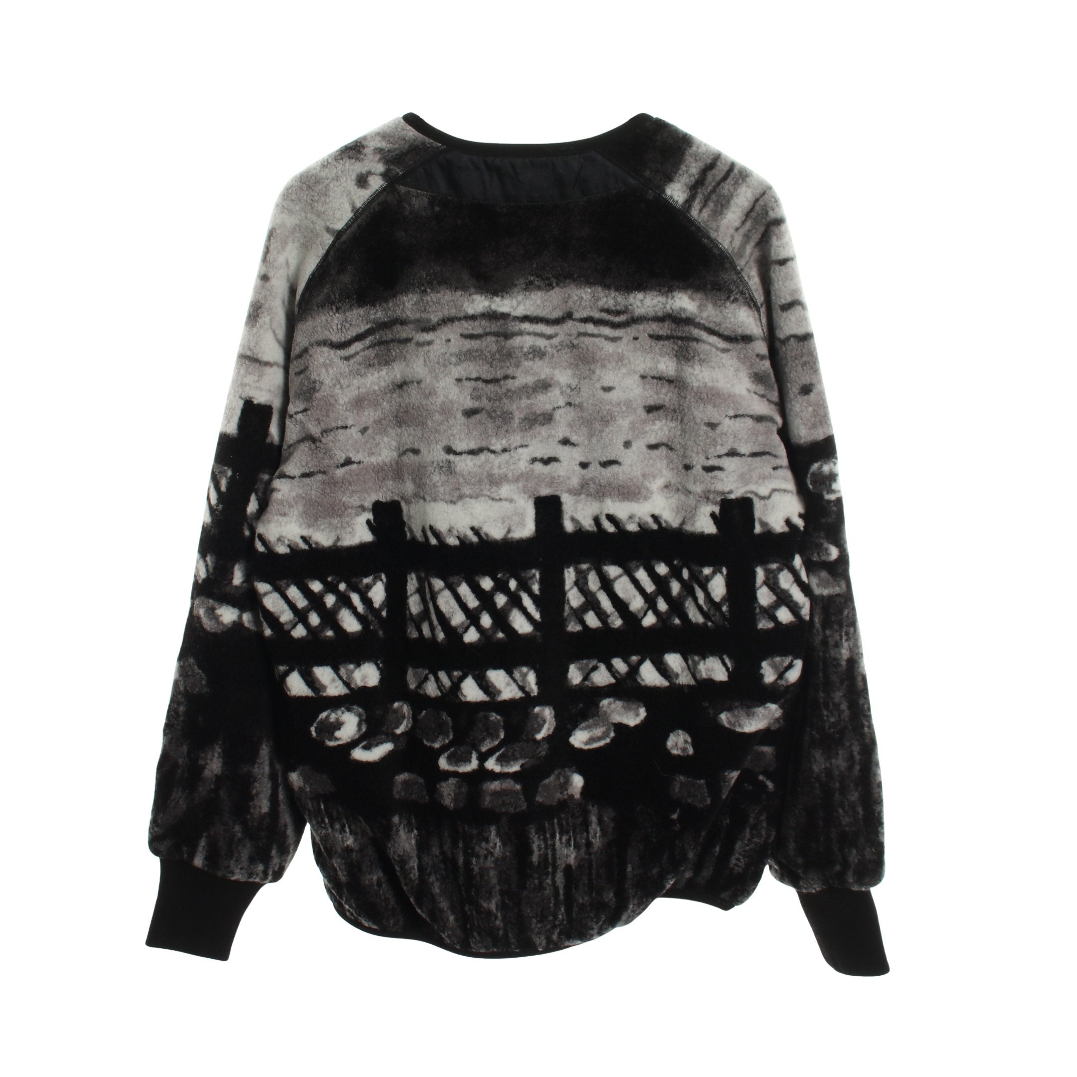 DIOR × PETER DOIG 中綿入り ノーカラージャケット ウール ブラック