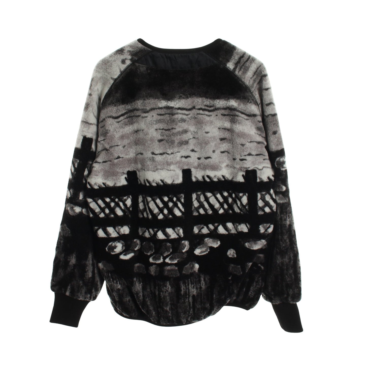 DIOR × PETER DOIG 中綿入り ノーカラージャケット ウール ブラック グレー ホワイト ディオール アウター DIOR