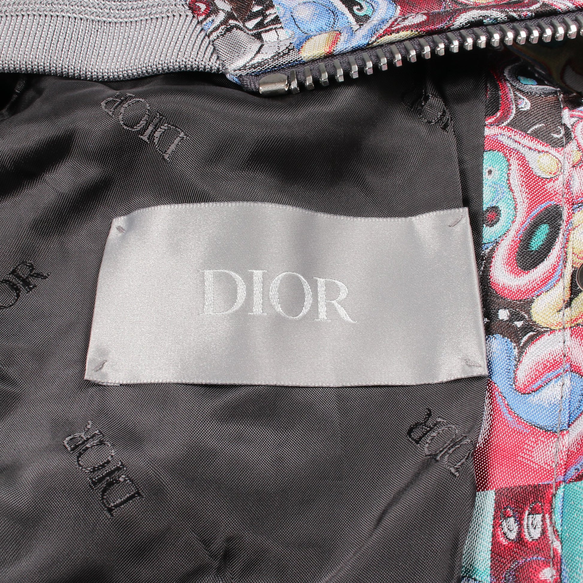 DIOR × KENNY SCHARF 総柄 ボンバージャケット ブルゾン グレー マルチカラー ディオールオム アウター Dior HOMME
