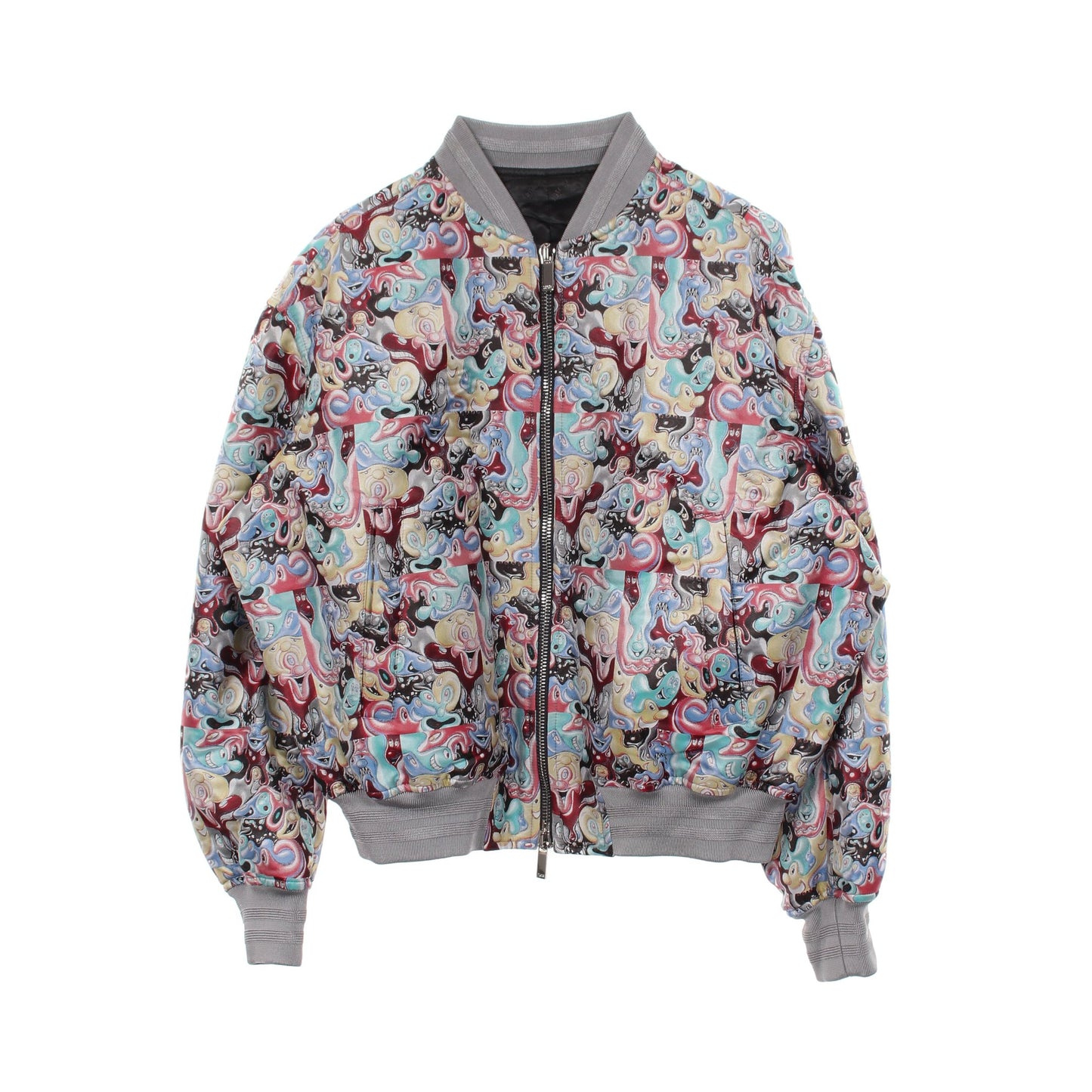 DIOR × KENNY SCHARF 総柄 ボンバージャケット ブルゾン グレー マルチカラー ディオールオム アウター Dior HOMME