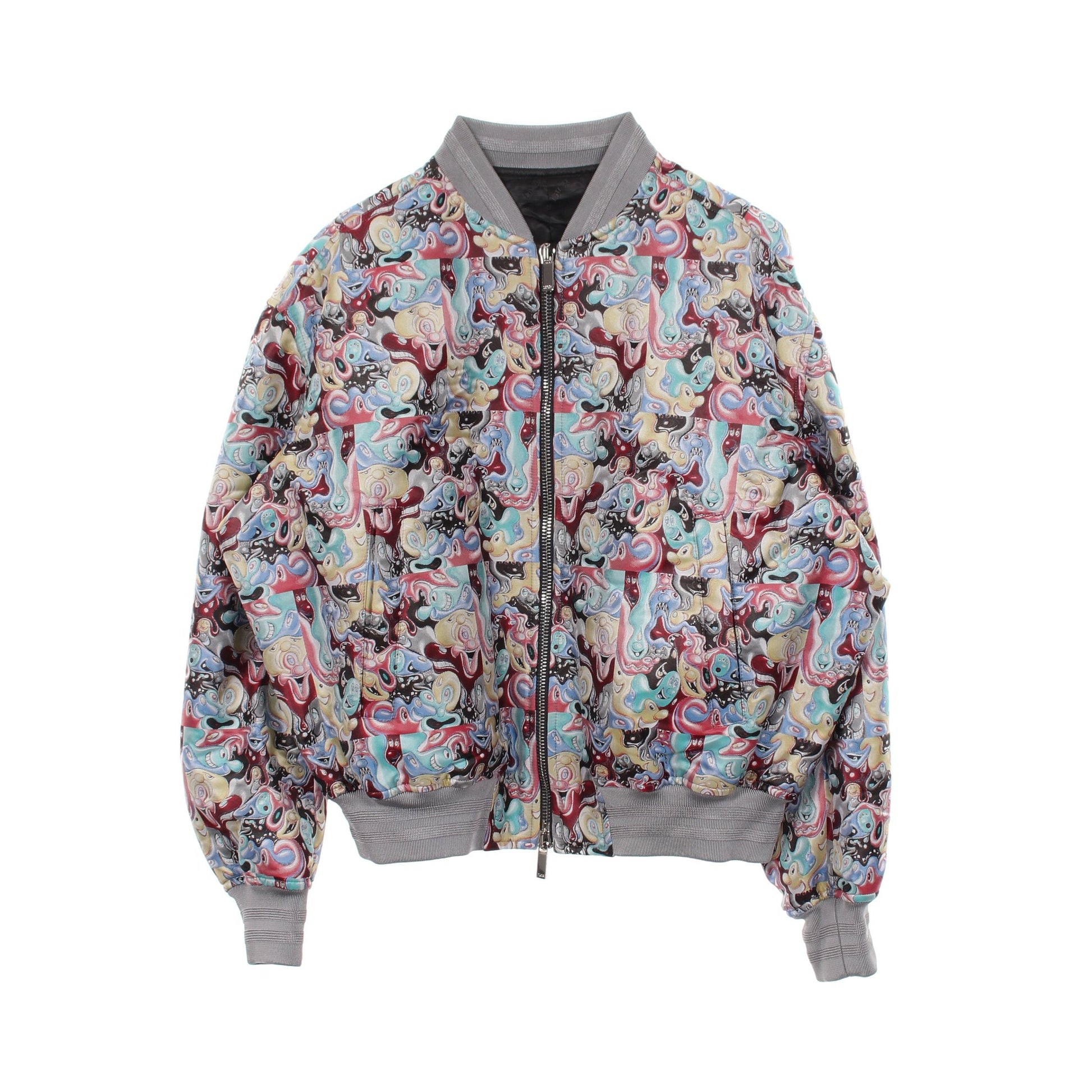 DIOR × KENNY SCHARF 総柄 ボンバージャケット ブルゾン グレー マルチカラー ディオールオム アウター Dior HOMME