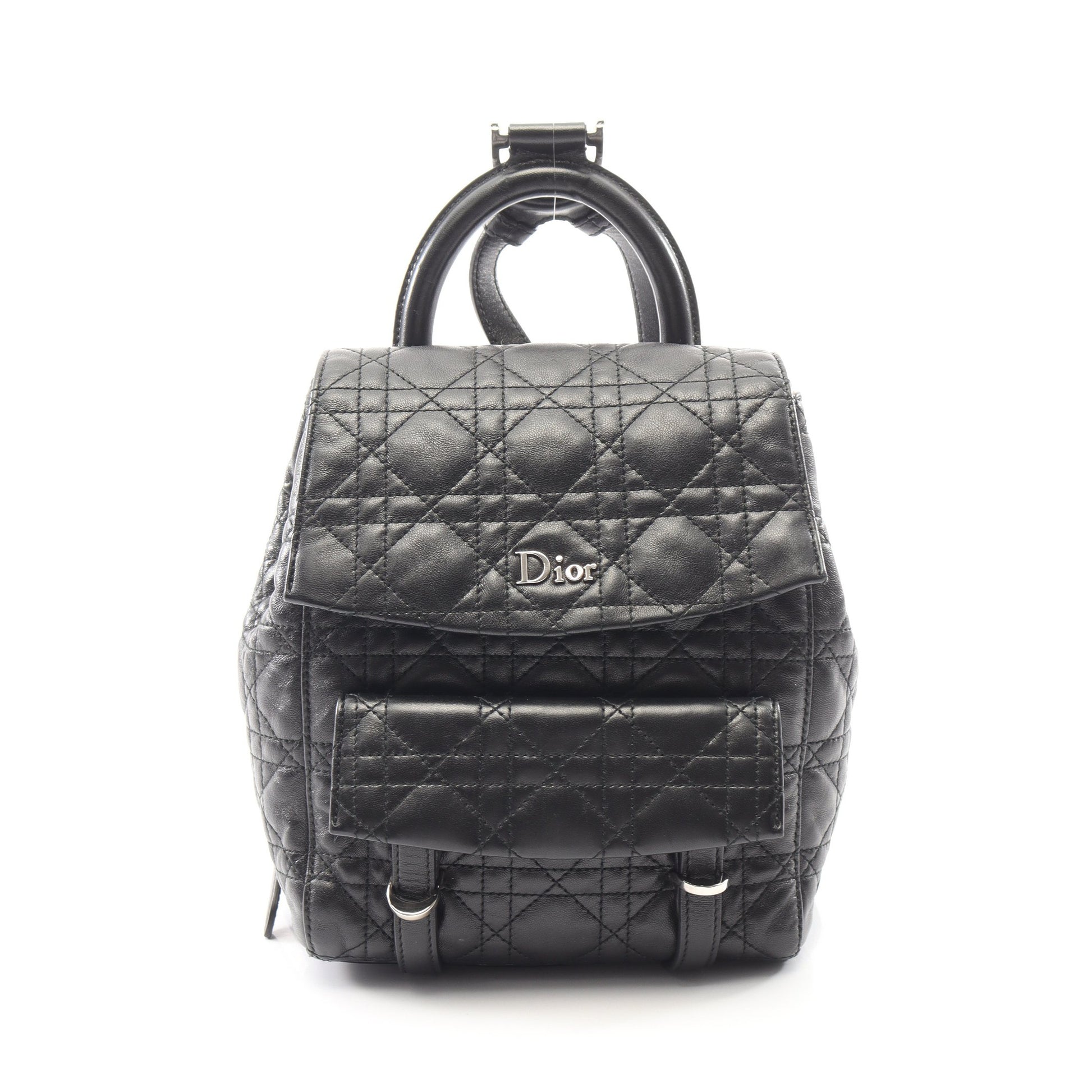 カナージュ バックパック リュックサック レザー ブラック クリスチャンディオール バッグ Christian Dior