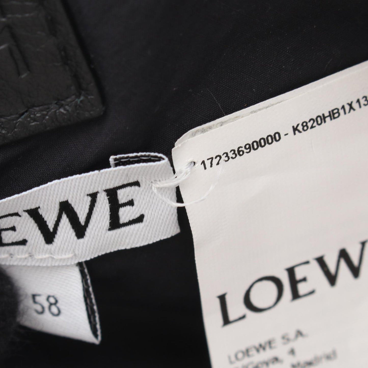 アナグラム ジャガード リバーシブル バケット ハット コットン ベージュ ネイビー ロエベ 財布・小物 LOEWE