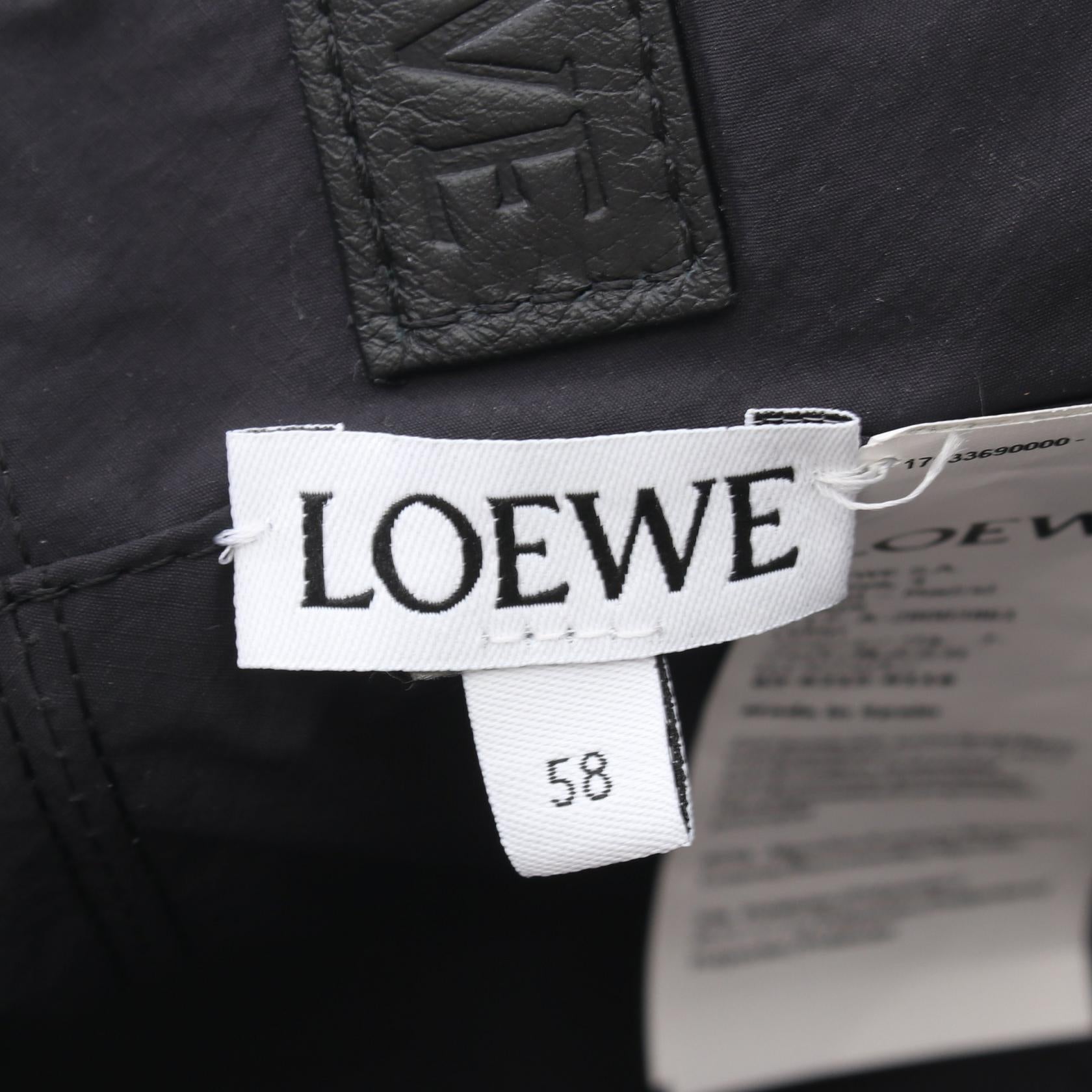 アナグラム ジャガード リバーシブル バケット ハット コットン ベージュ ネイビー ロエベ 財布・小物 LOEWE