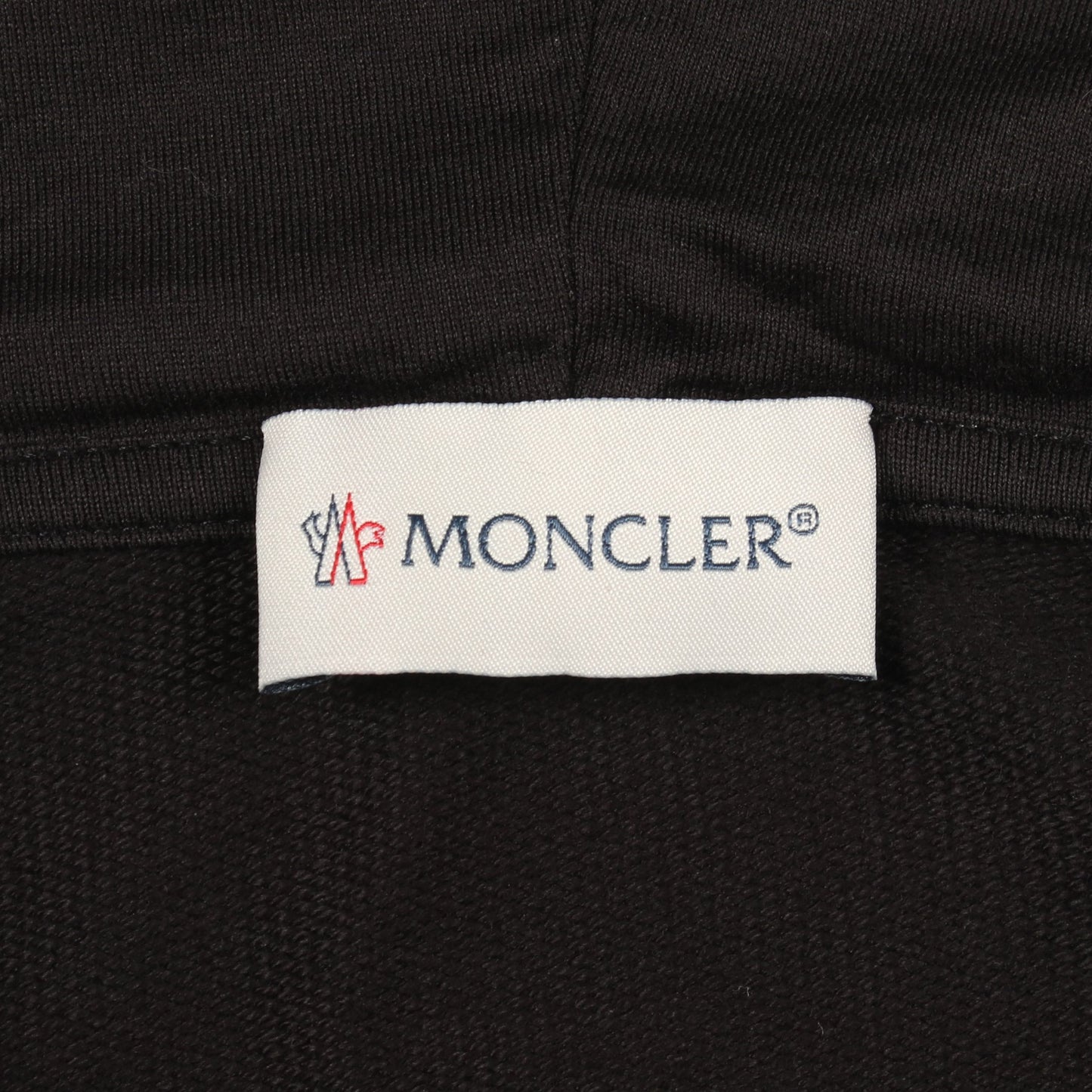 ロゴ刺繍 プルオーバーパーカー コットン ブラック モンクレール トップス MONCLER