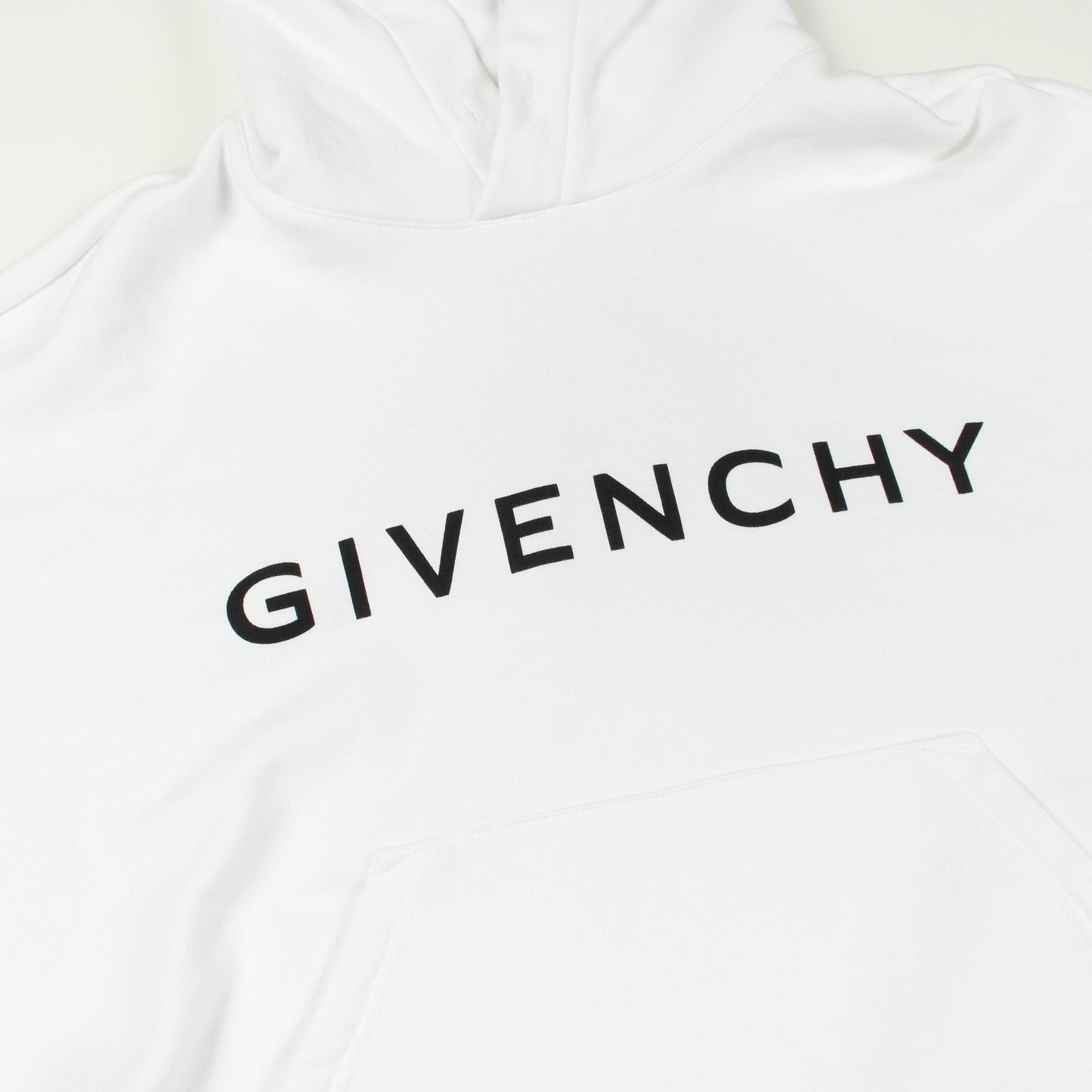 ロゴプリント カットオフ クロップド プルオーバーパーカー コットン ホワイト ジバンシィ トップス GIVENCHY
