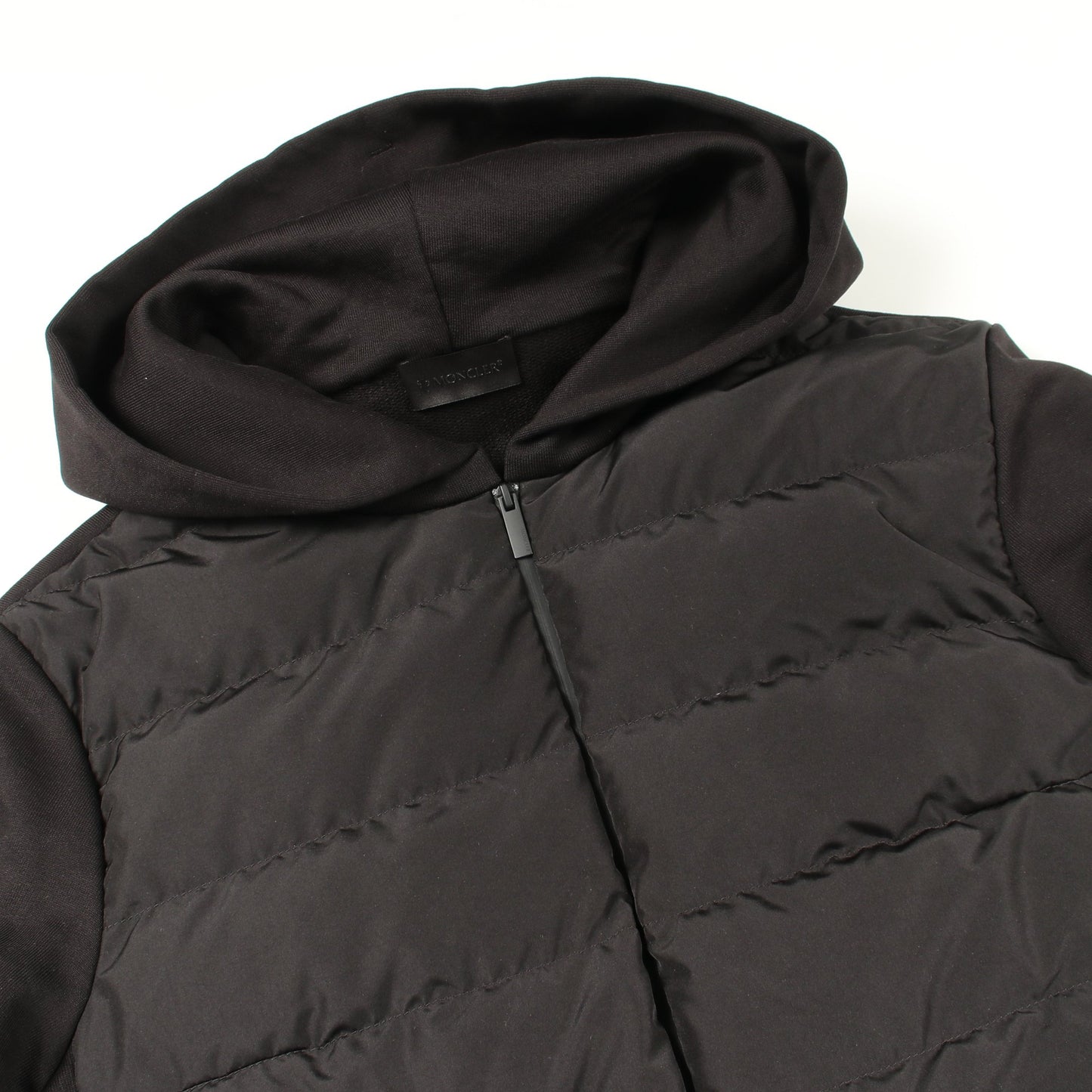 フード付き 切替 ダウンジャケット コットン ブラック モンクレール アウター MONCLER