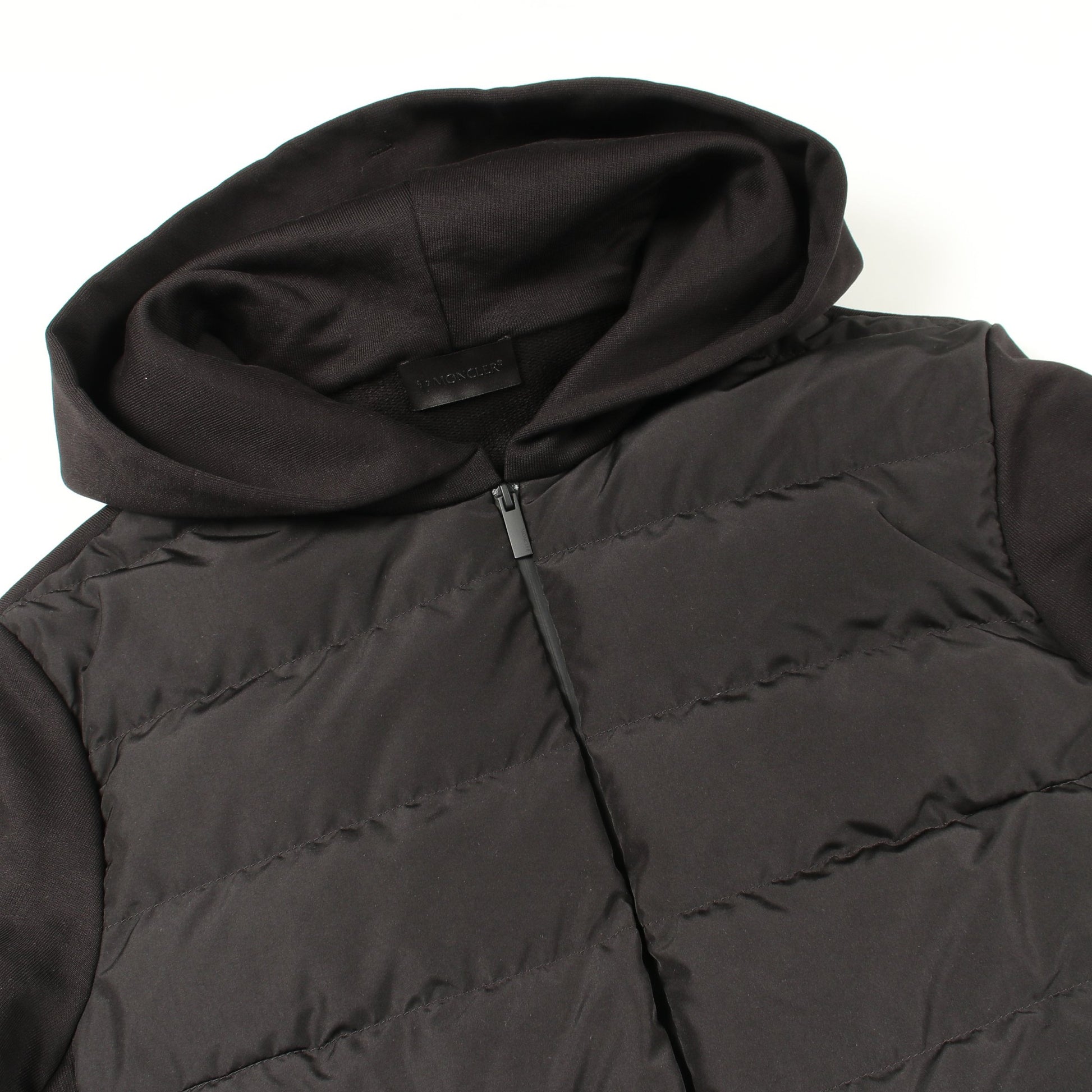 フード付き 切替 ダウンジャケット コットン ブラック モンクレール アウター MONCLER