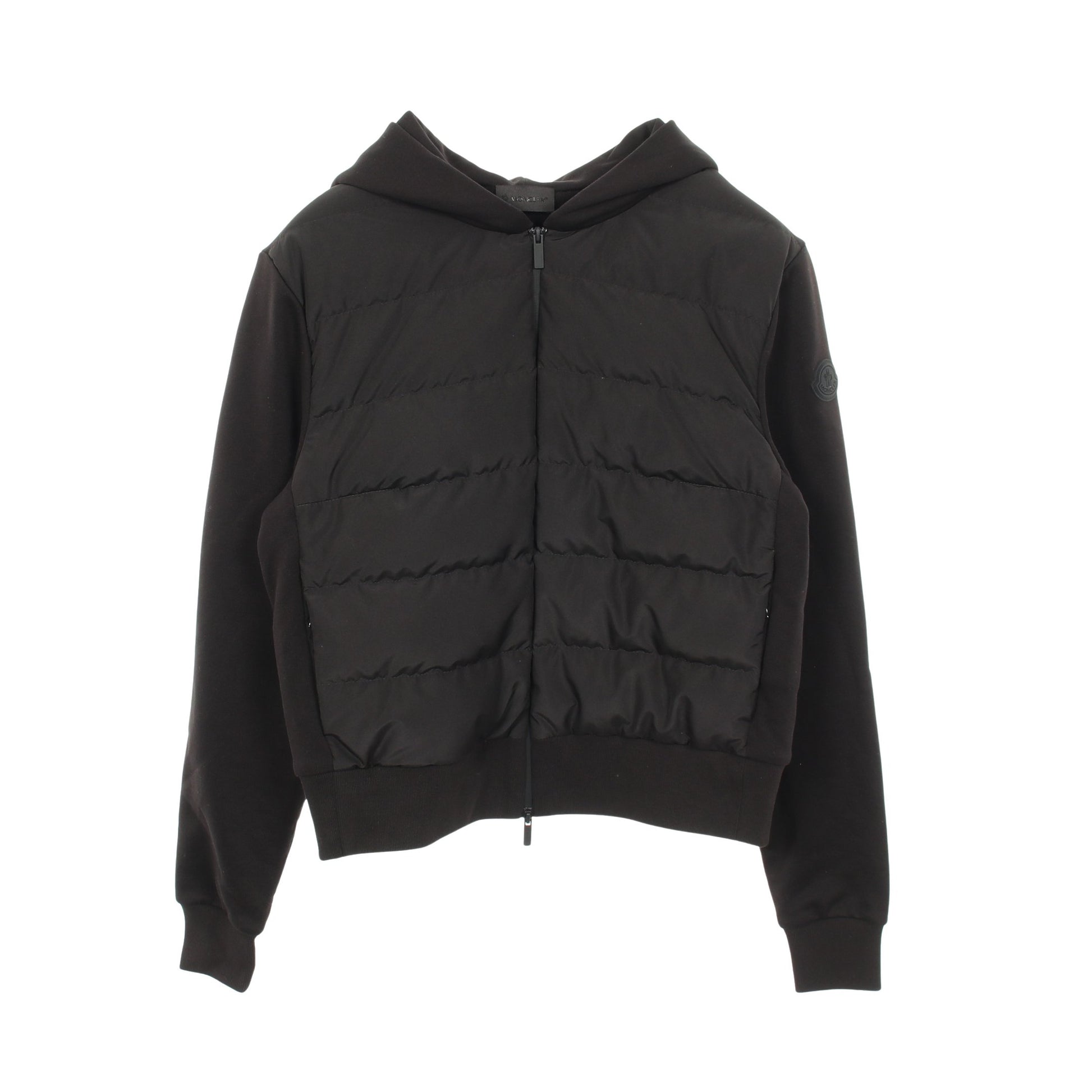 フード付き 切替 ダウンジャケット コットン ブラック モンクレール アウター MONCLER