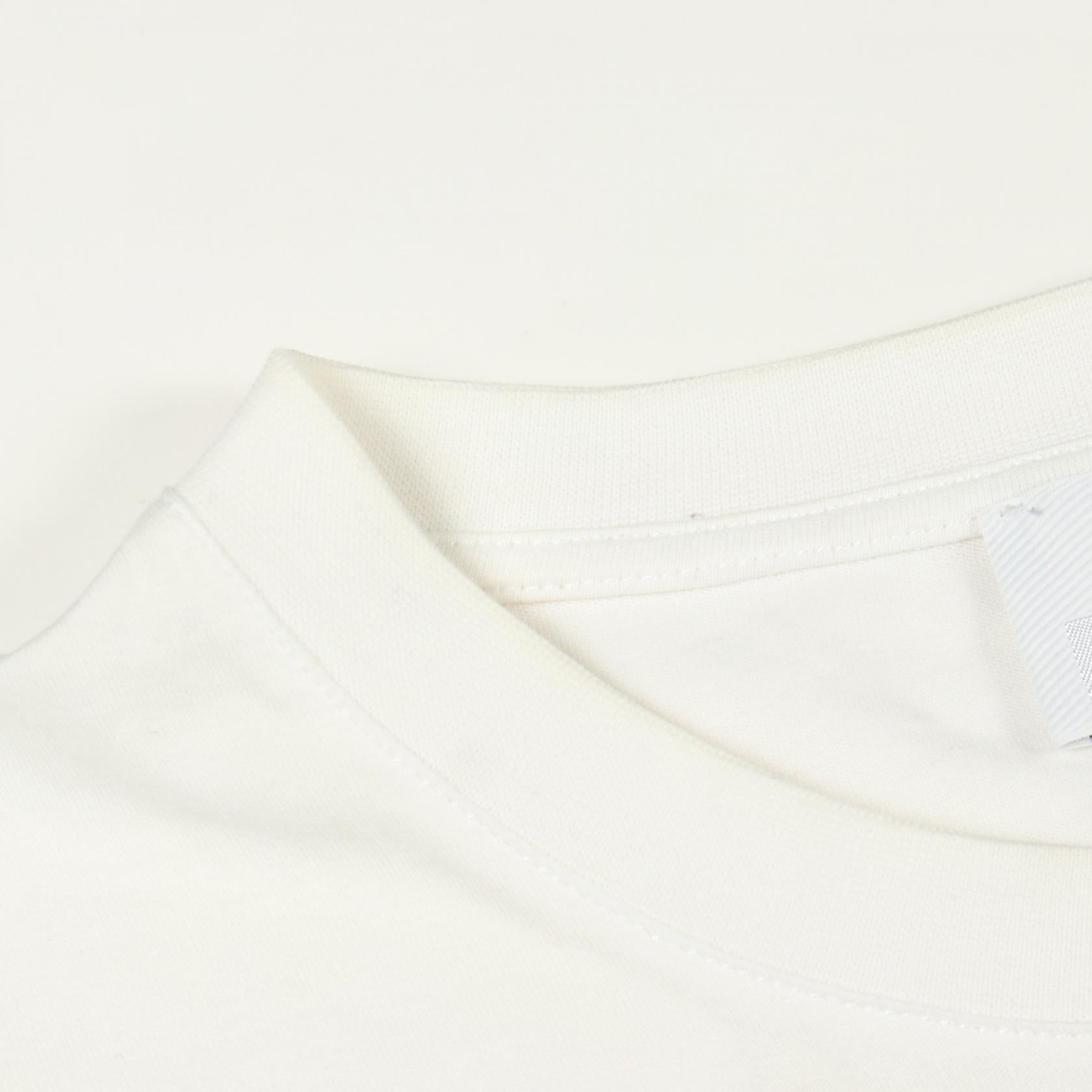 プリント 半袖Tシャツ コットン ホワイト ブラック バーバリー トップス BURBERRY