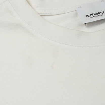 プリント 半袖Tシャツ コットン ホワイト ブラック バーバリー トップス BURBERRY