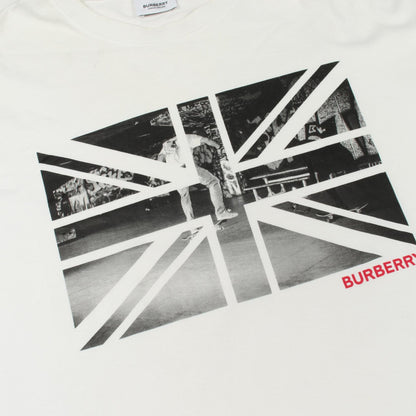 プリント 半袖Tシャツ コットン ホワイト ブラック バーバリー トップス BURBERRY