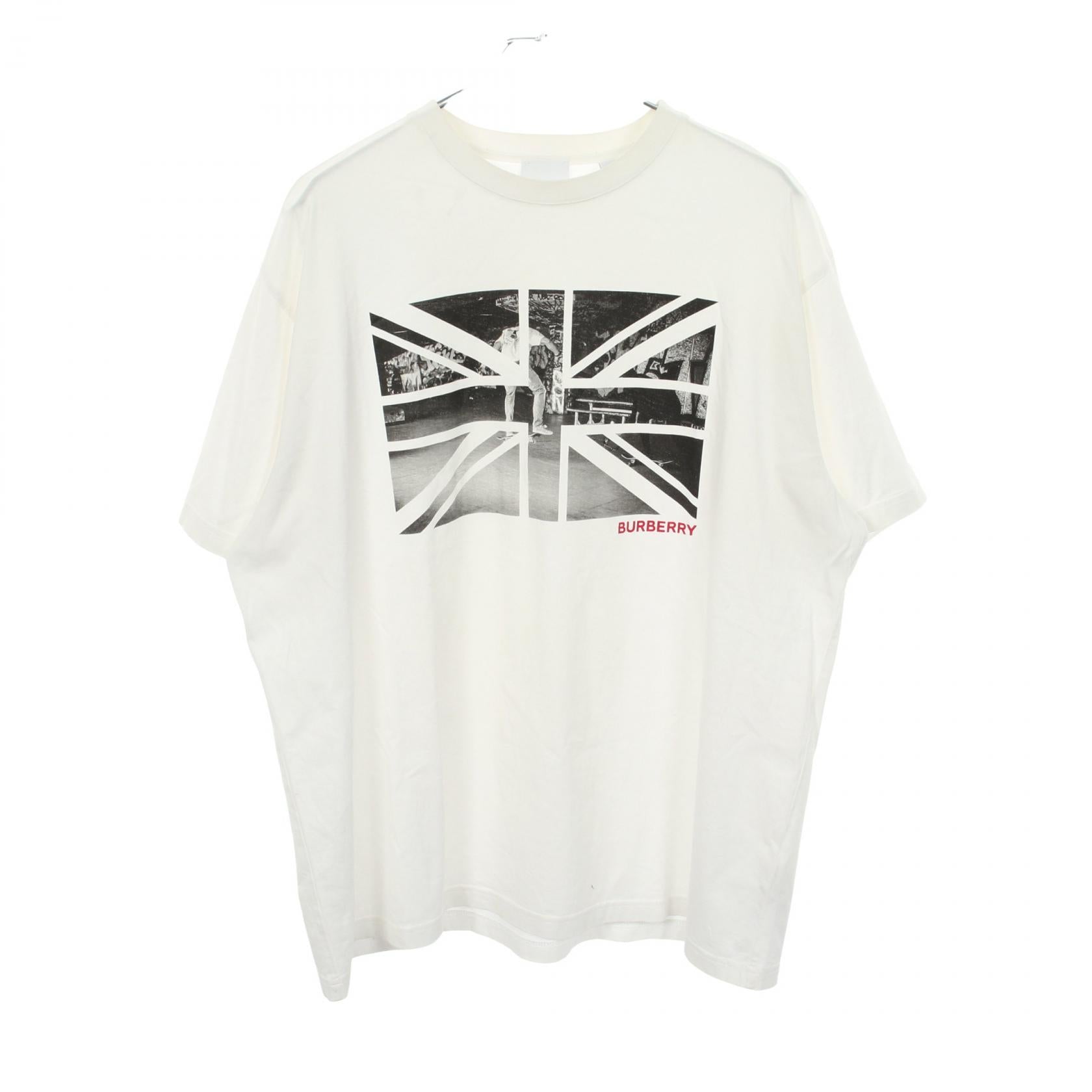 プリント 半袖Tシャツ コットン ホワイト ブラック バーバリー トップス BURBERRY