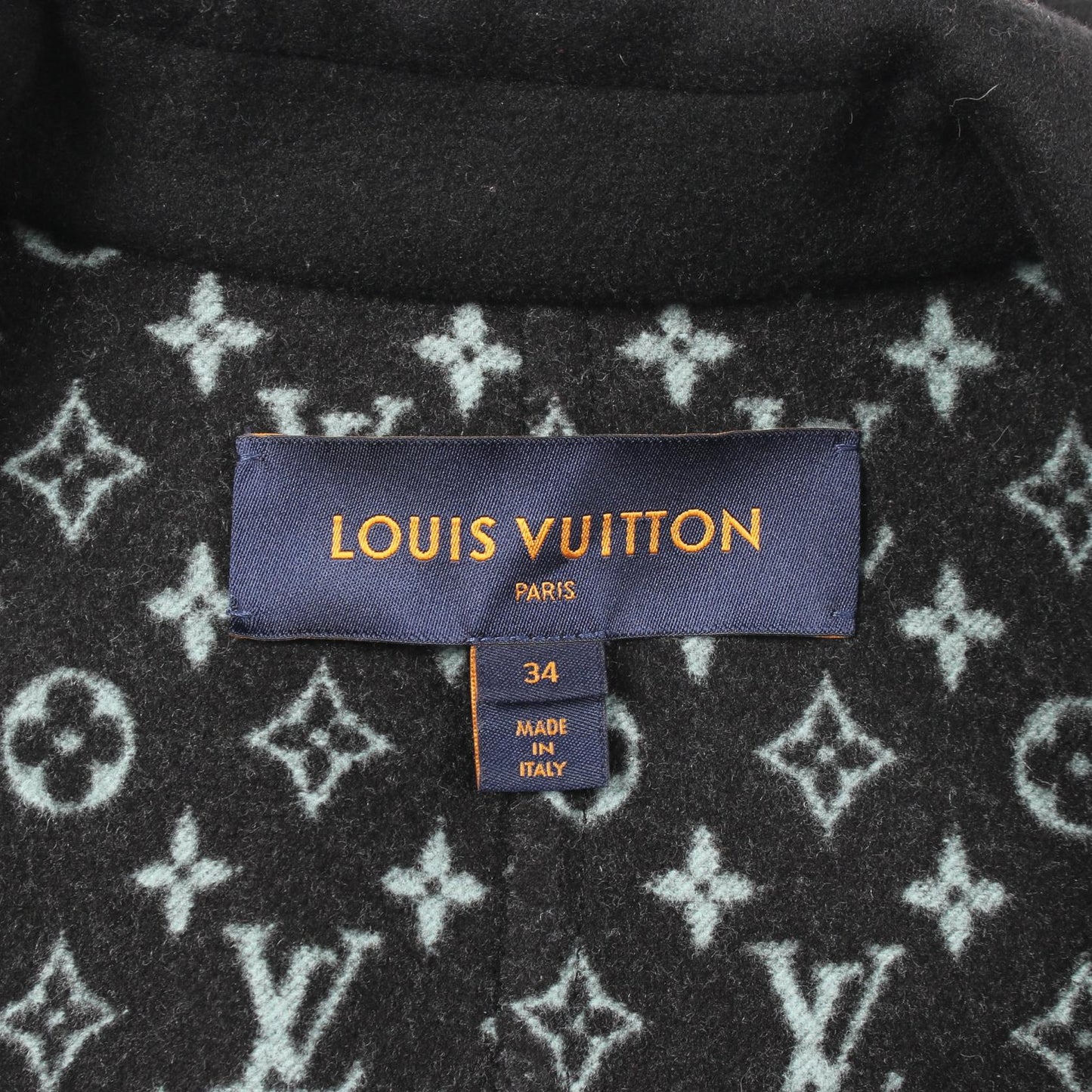 モノグラム ピーコート ウール ブラック ルイヴィトン アウター LOUIS VUITTON