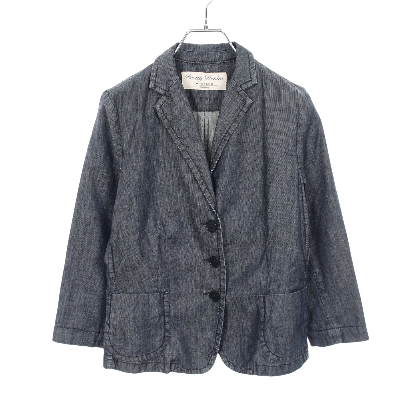 テーラードジャケット デニムジャケット コットン インディゴブルー マックスマーラウィークエンド アウター Max Mara Weekend