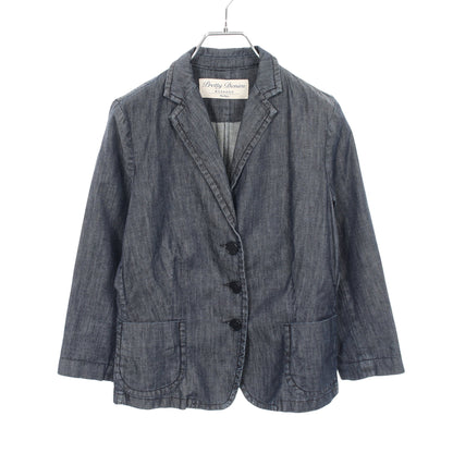 テーラードジャケット デニムジャケット コットン インディゴブルー マックスマーラウィークエンド アウター Max Mara Weekend