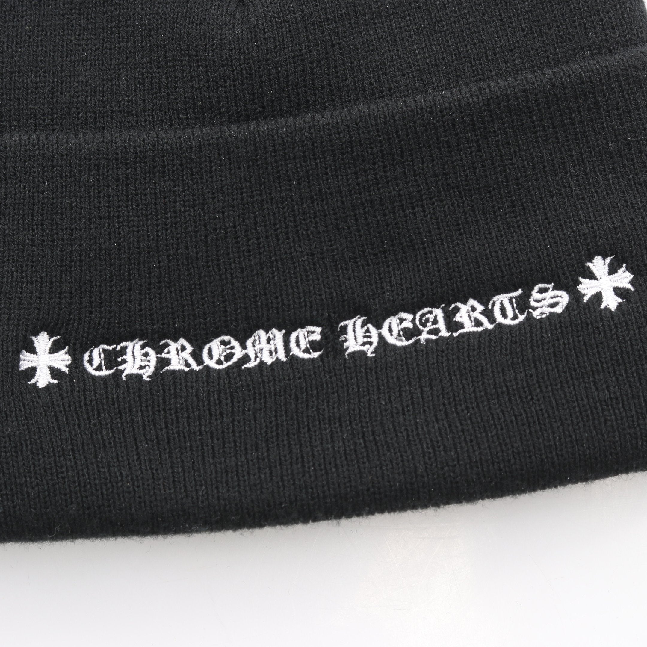 CHロゴ エンブロイダリー ニット帽 ビーニー ブラック クロムハーツ