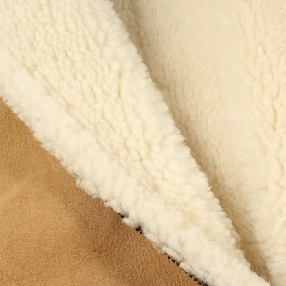 BEE刺繍 リバーシブル ボア ジャケット レザー ベージュ オフホワイト ブラック クリスチャンディオール アウター Christian Dior