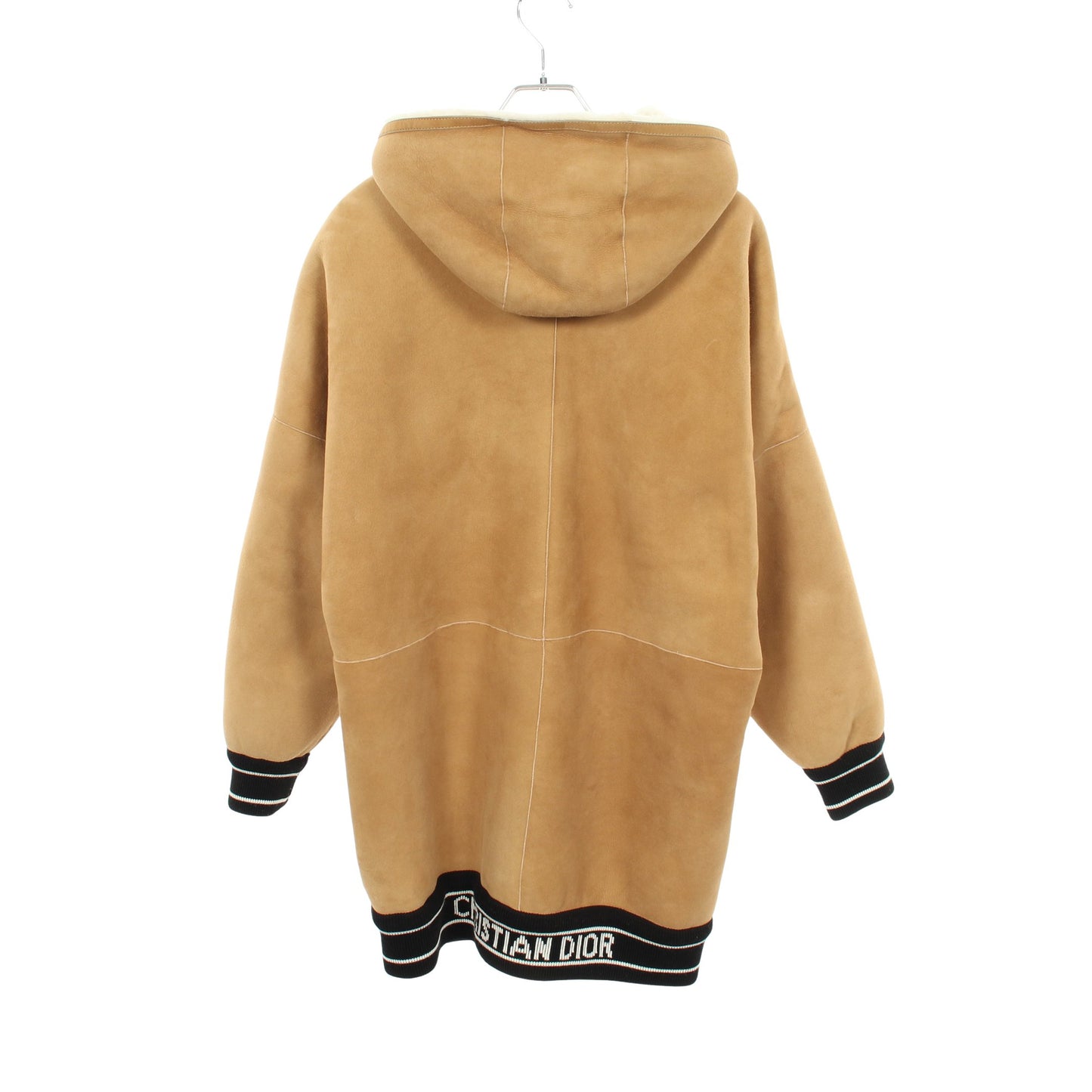 BEE刺繍 リバーシブル ボア ジャケット レザー ベージュ オフホワイト ブラック クリスチャンディオール アウター Christian Dior