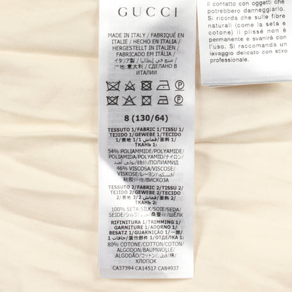 レース プリーツ キッズ ワンピース ナイロン レーヨン オフホワイト グッチ ワンピース GUCCI