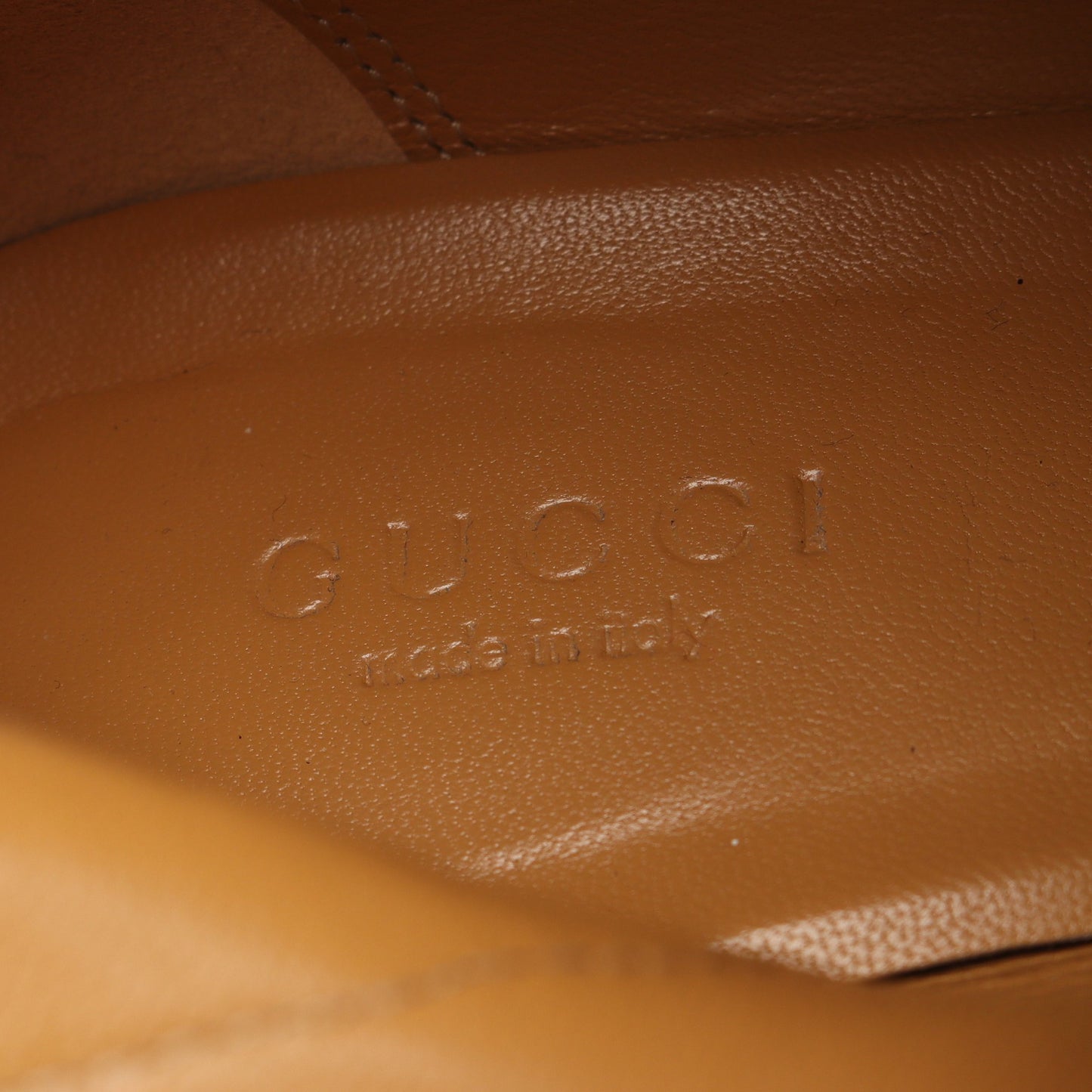 GGキャンバス アンクル ブーツ キャンバス レザー ベージュ ブラウン グッチ シューズ GUCCI
