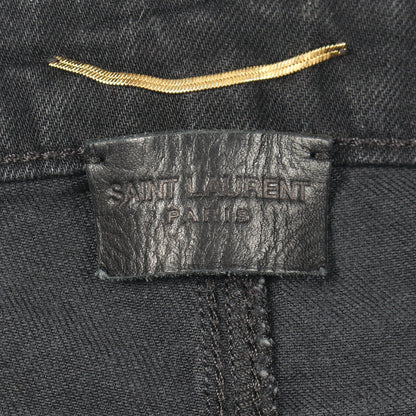 スリム デニムパンツ コットン ブラック サンローランパリ ボトムス SAINT LAURENT PARIS