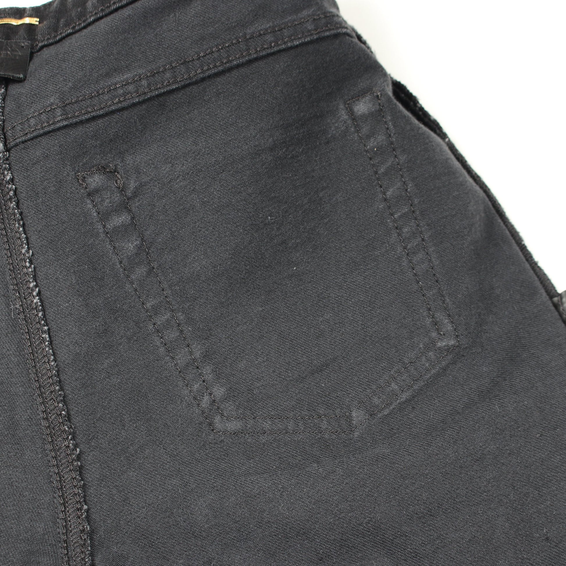 スリム デニムパンツ コットン ブラック サンローランパリ ボトムス SAINT LAURENT PARIS