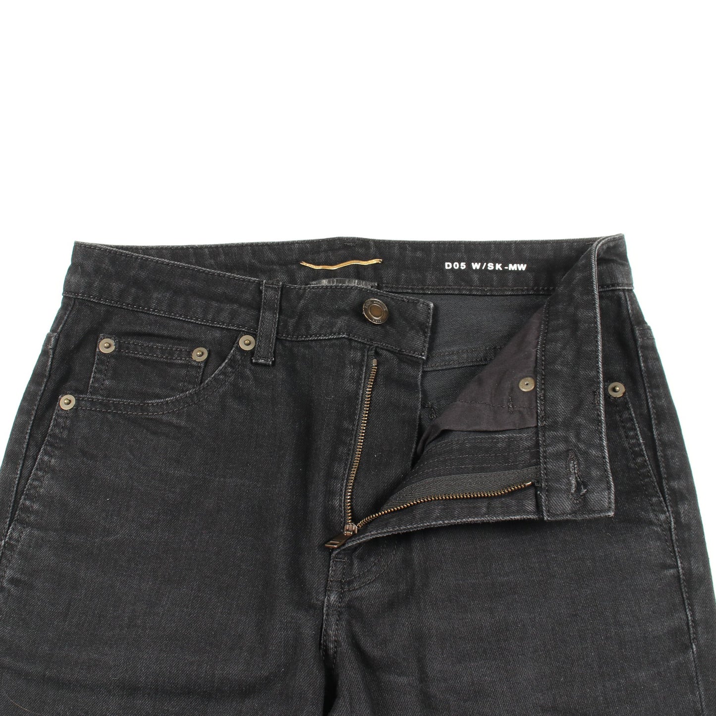 スリム デニムパンツ コットン ブラック サンローランパリ ボトムス SAINT LAURENT PARIS