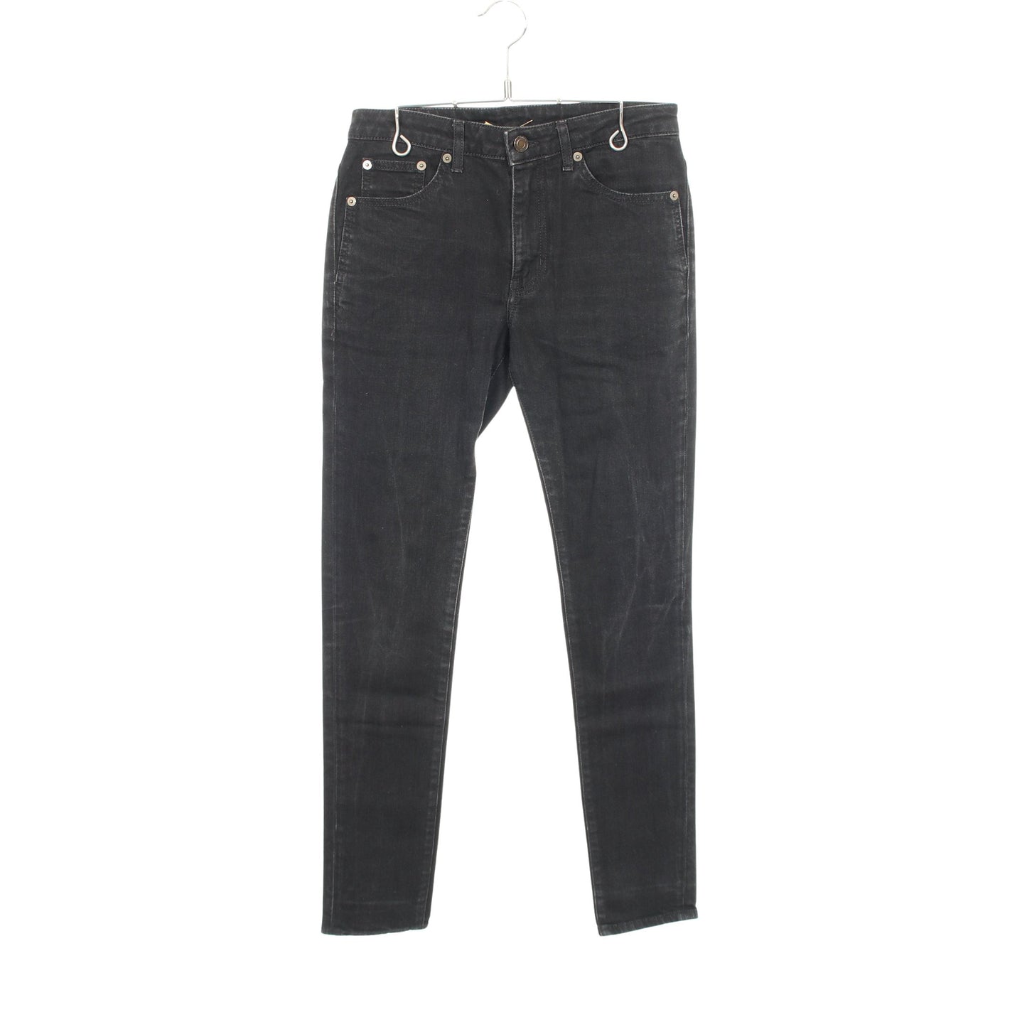 スリム デニムパンツ コットン ブラック サンローランパリ ボトムス SAINT LAURENT PARIS