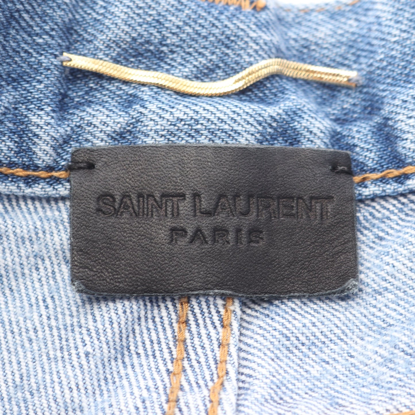 ショート デニムパンツ コットン ライトブルー サンローランパリ ボトムス SAINT LAURENT PARIS