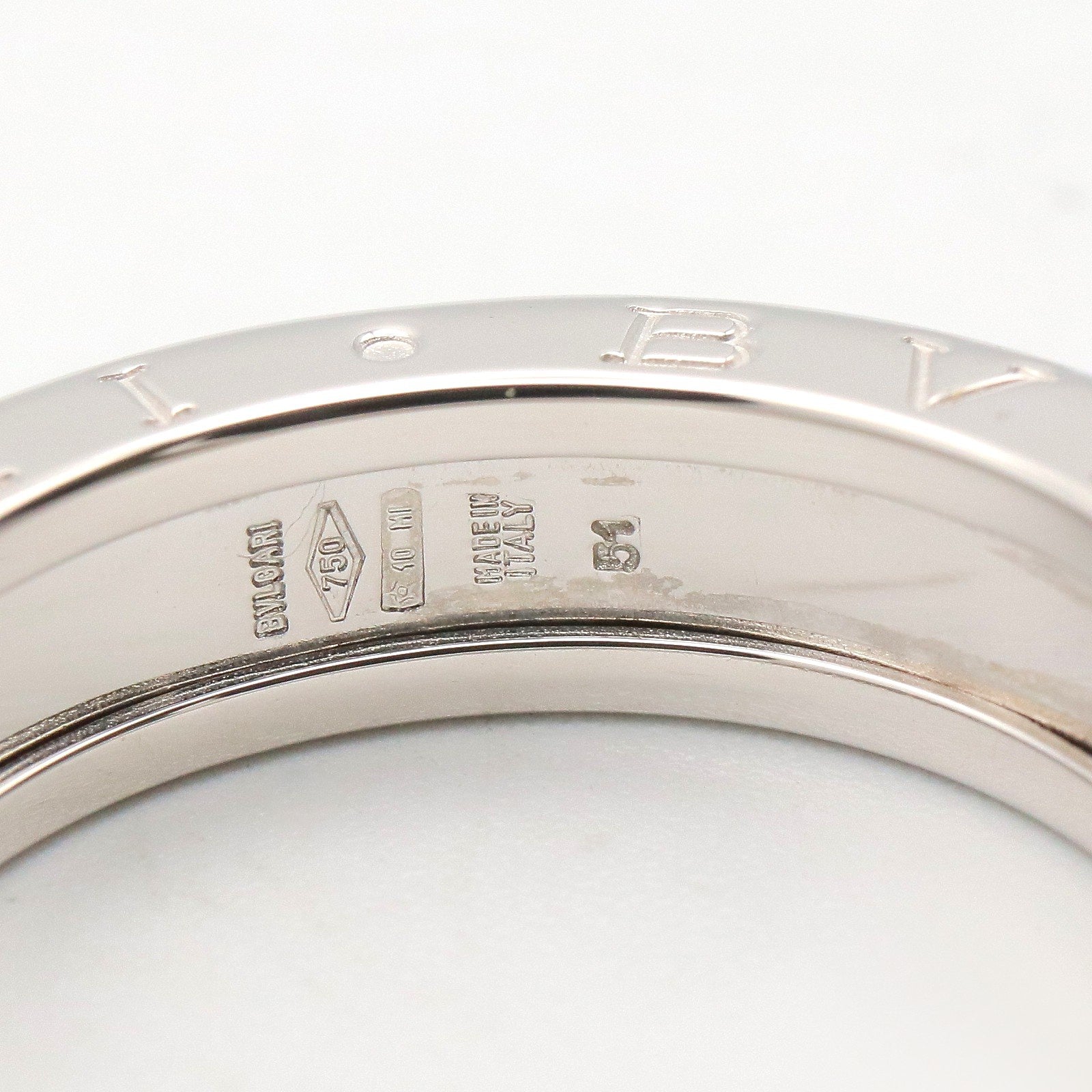 B-zero1 リング 1バンド リング 指輪 K18WG シルバー ホワイトゴールド ブルガリ アクセサリー BVLGARI