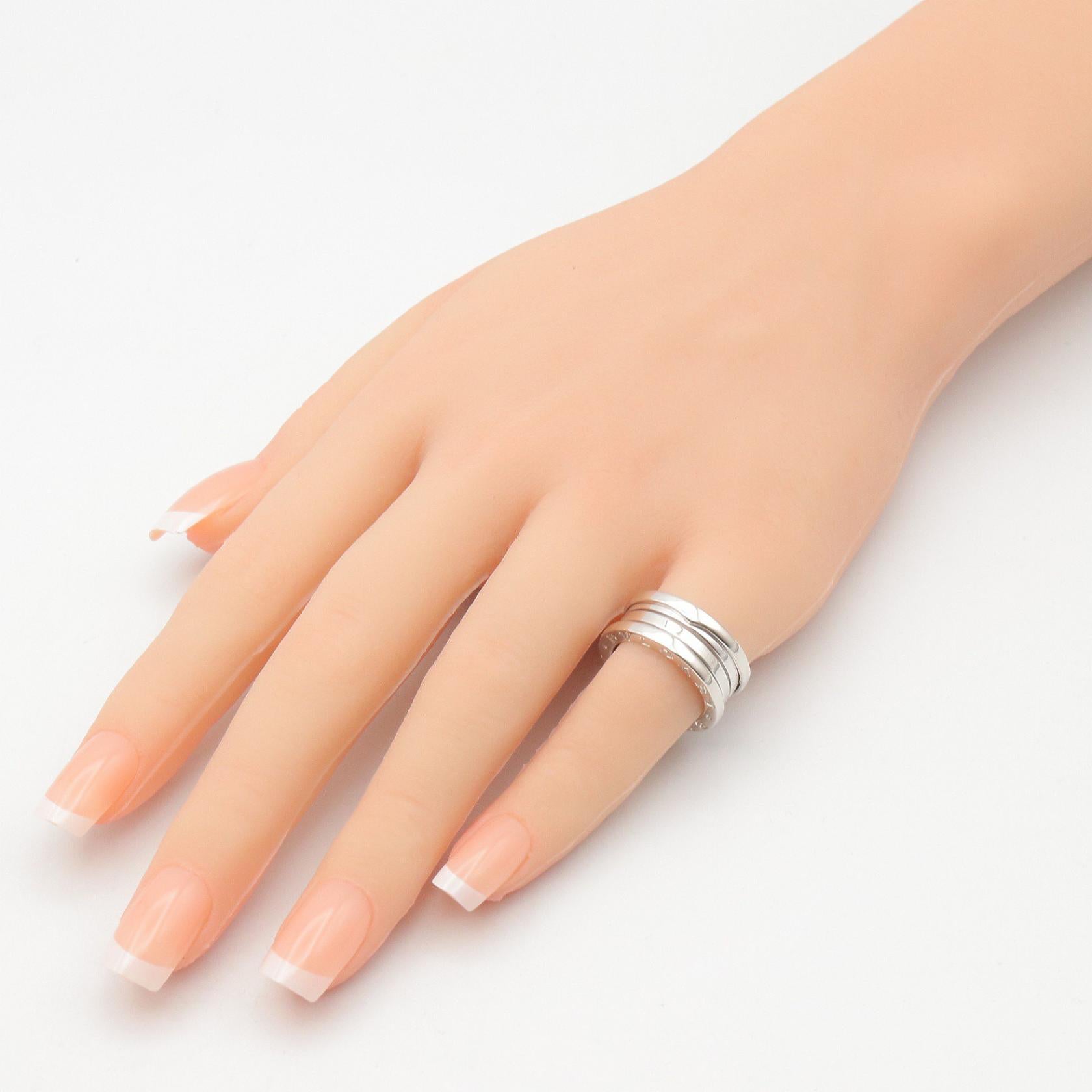 B-zero1 リング 3バンド リング 指輪 K18WG シルバー ホワイトゴールド ブルガリ アクセサリー BVLGARI